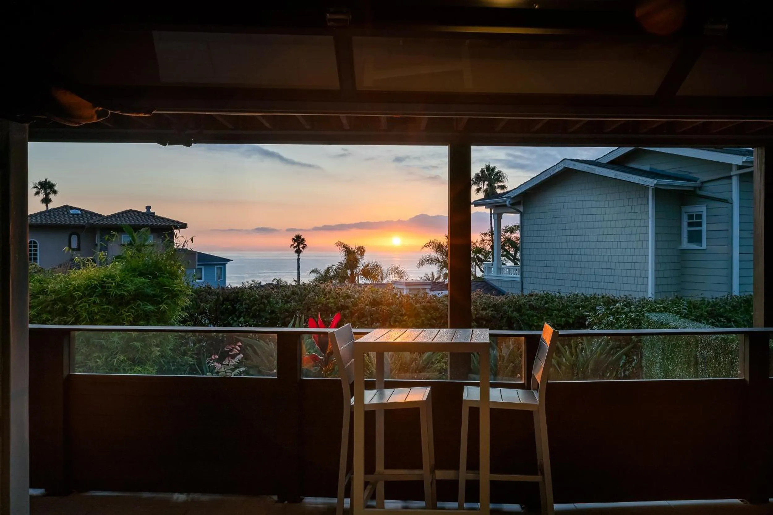 Patio in Contemporary Ocean Sunset Views with Firepit Pt Loma close to PLNU