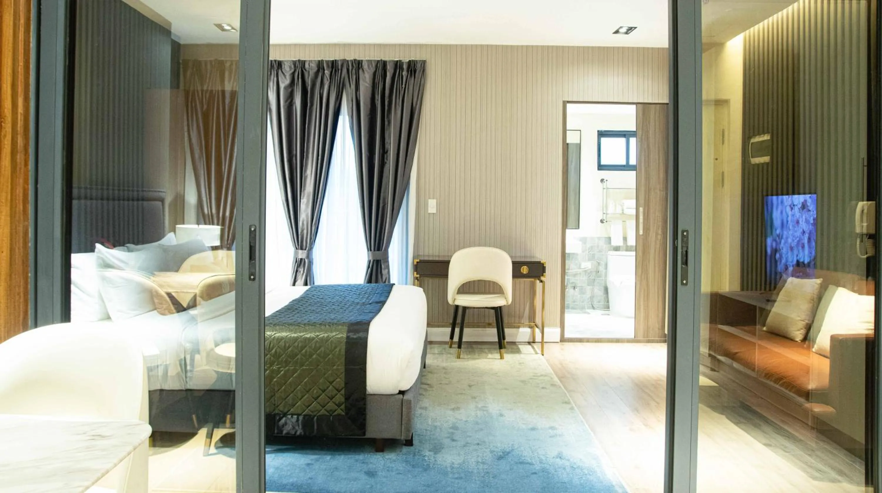 Bed in Noble Cebu Hotel