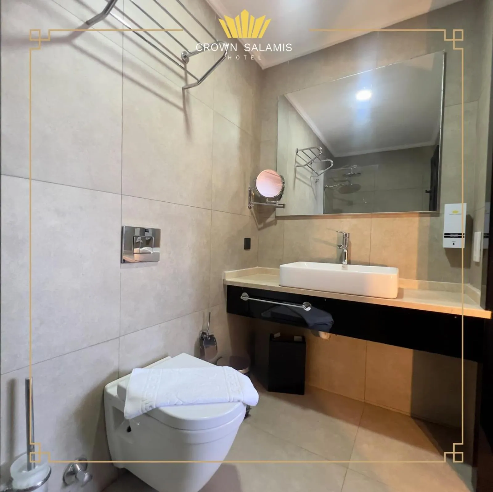 Toilet in Crown Salamis Hotel