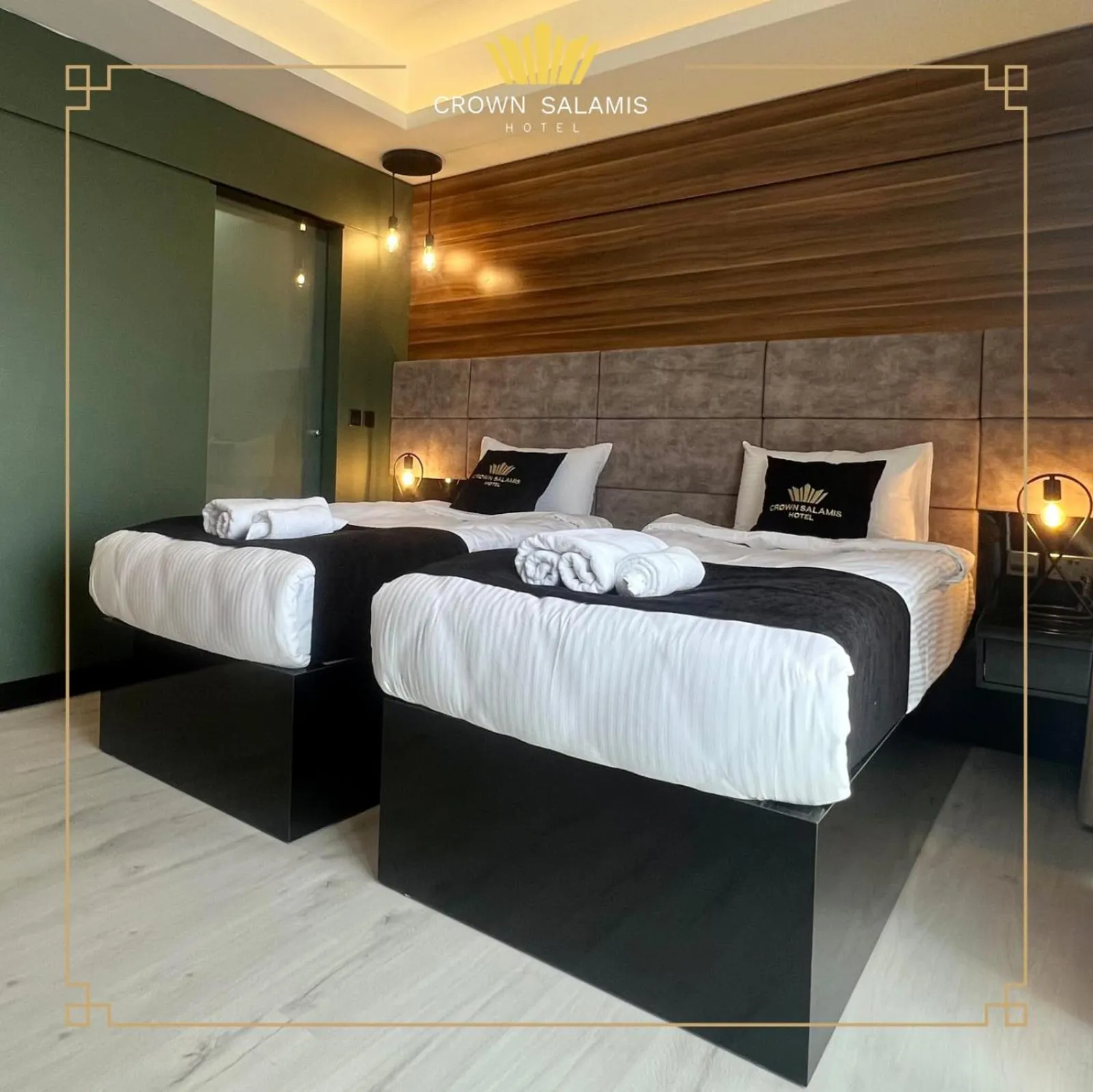 Bed in Crown Salamis Hotel