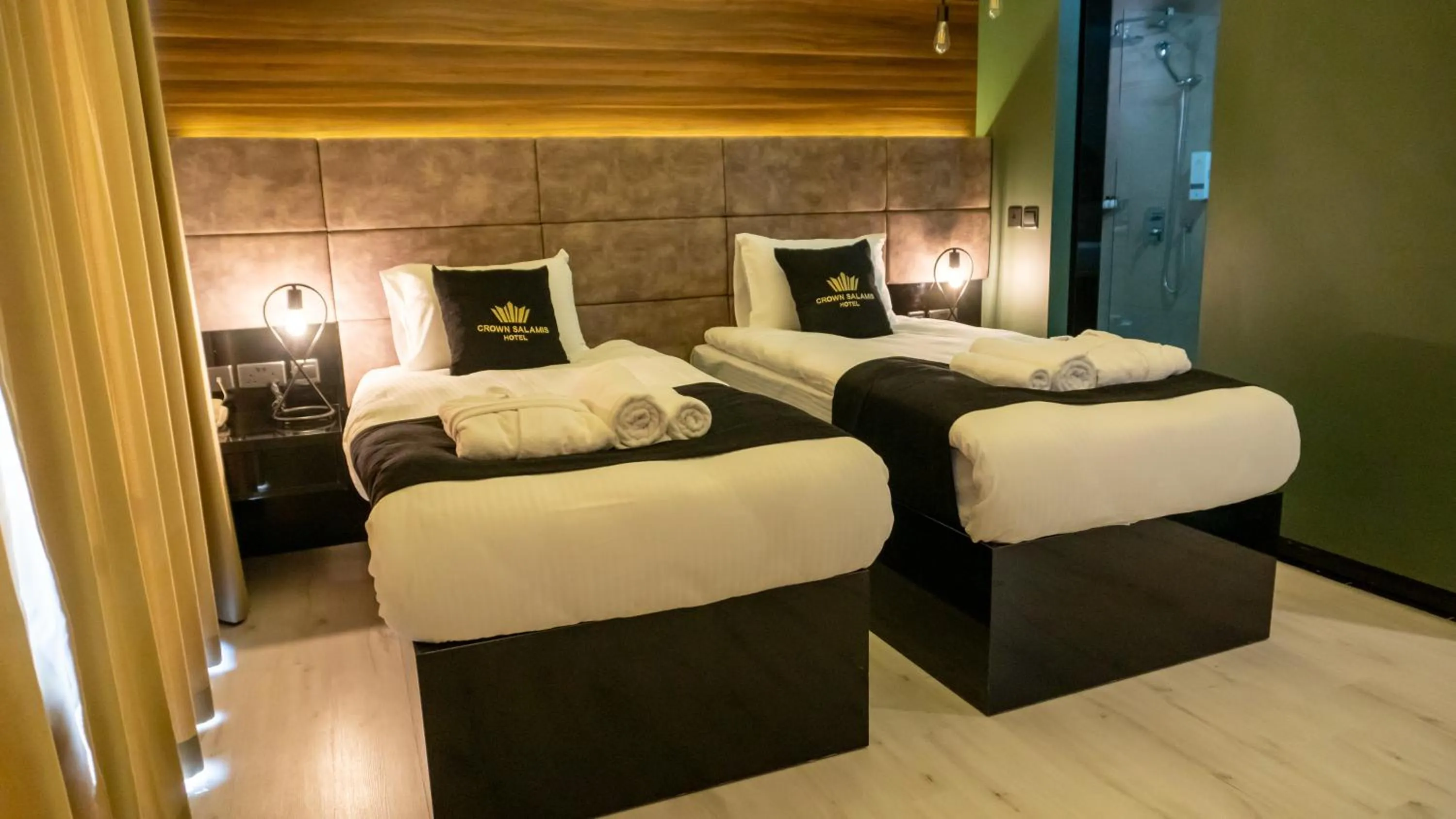 Bedroom, Bed in Crown Salamis Hotel