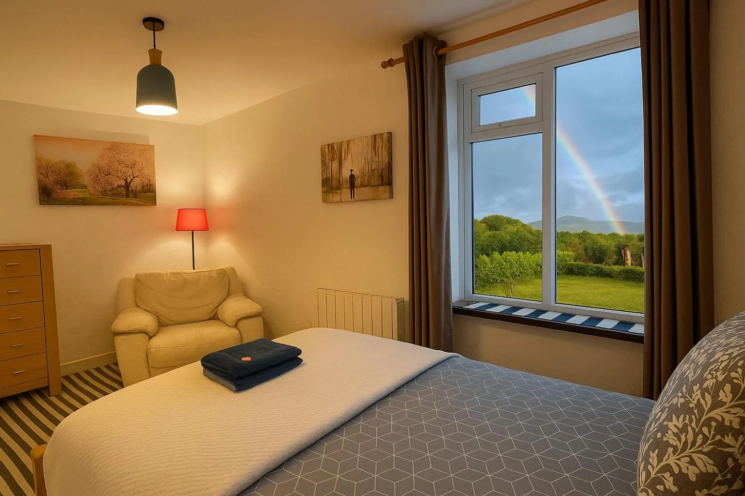 Bedroom, Bed in Mon Petit Cottage - B&B and Guest House in Bunclody
