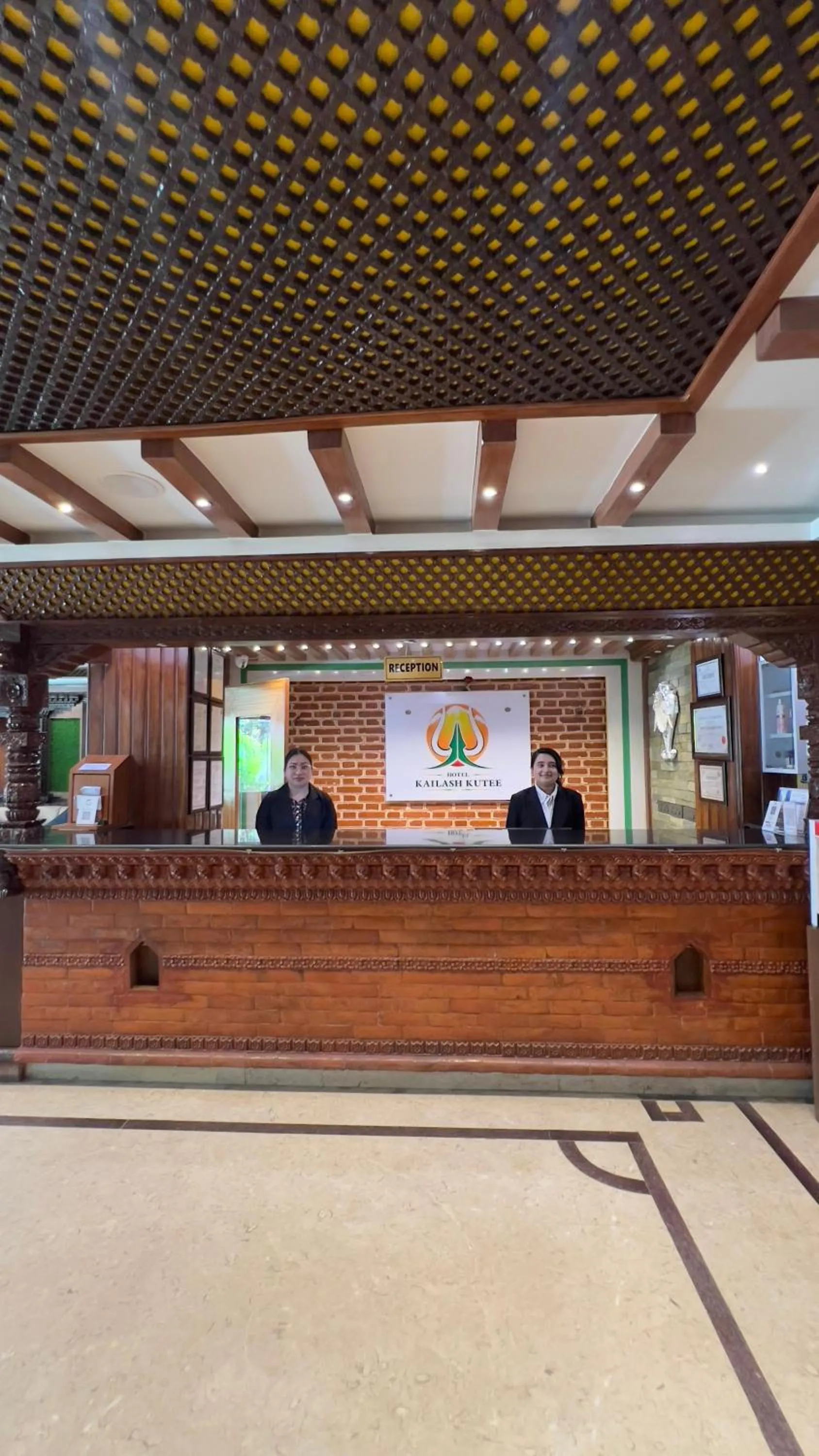 Lobby or reception in Hotel Kailash Kutee