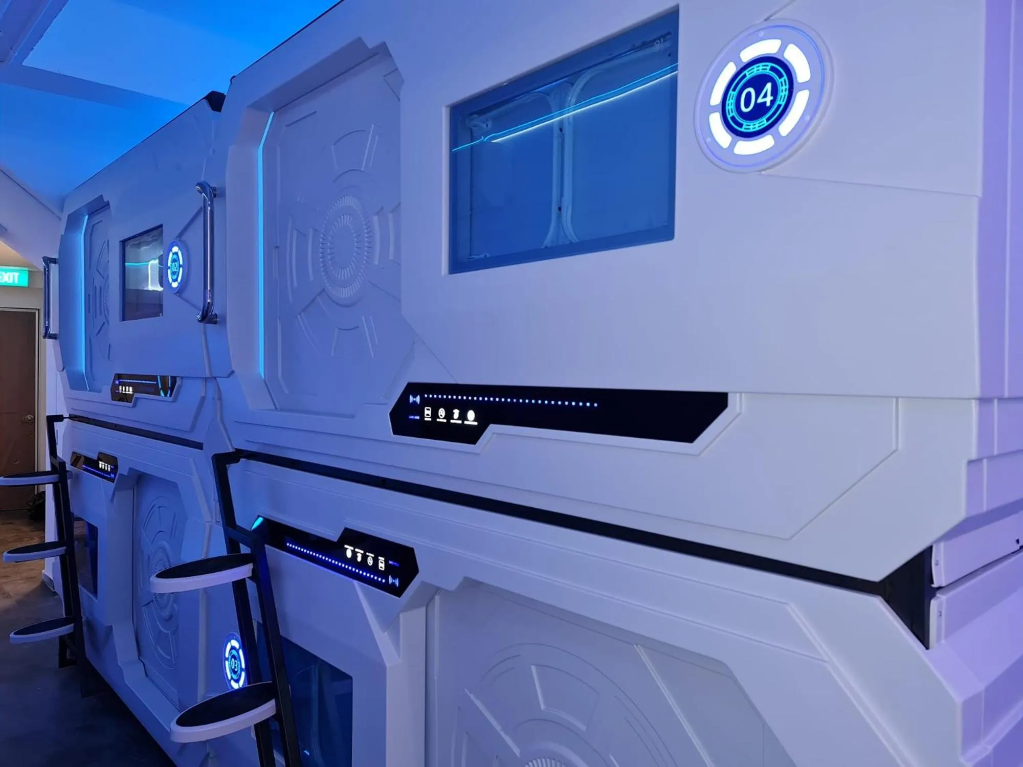 Bedroom in Galaxy Pods Capsule Hotel Boat Quay