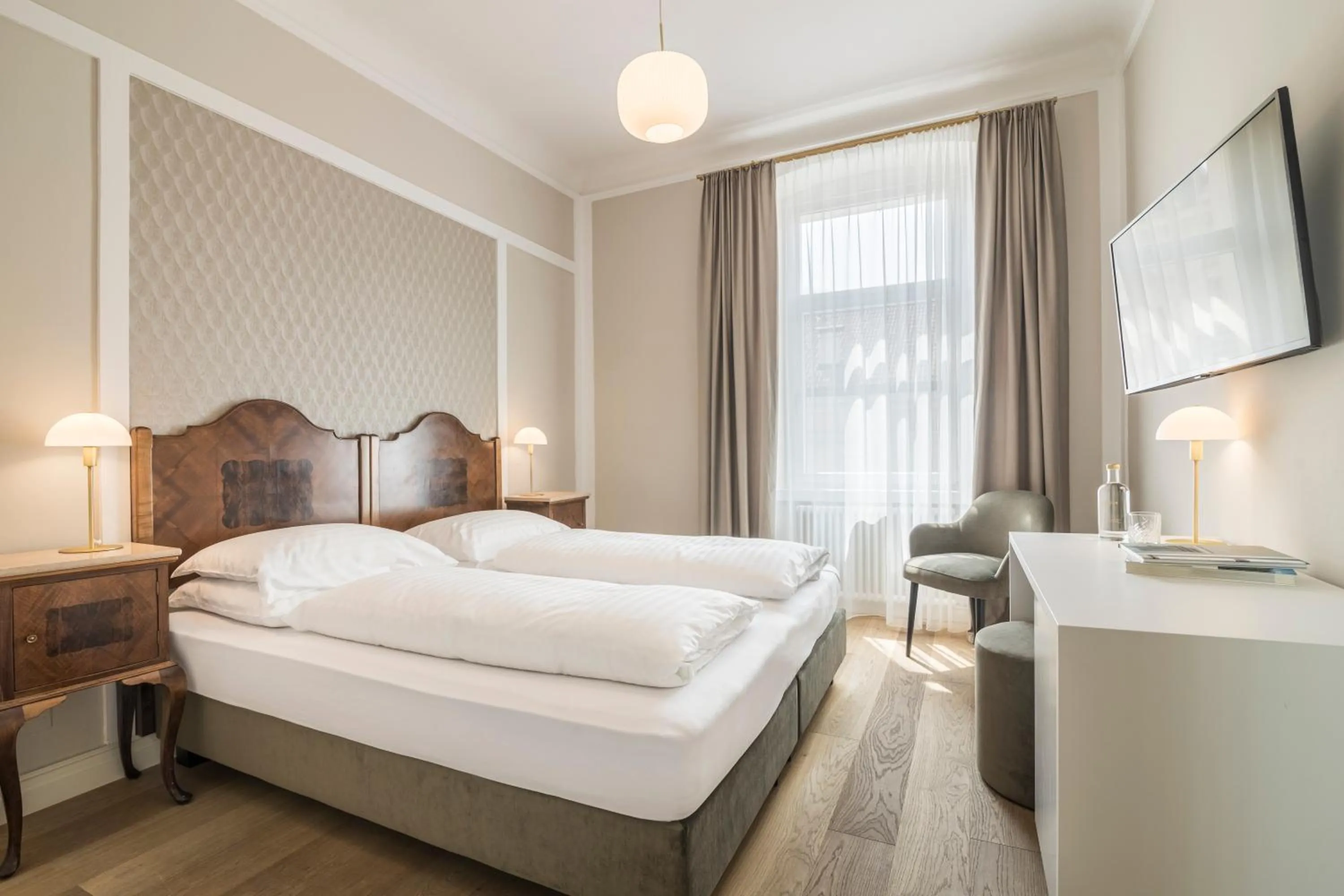 Bedroom, Bed in Hotel Europa Splendid