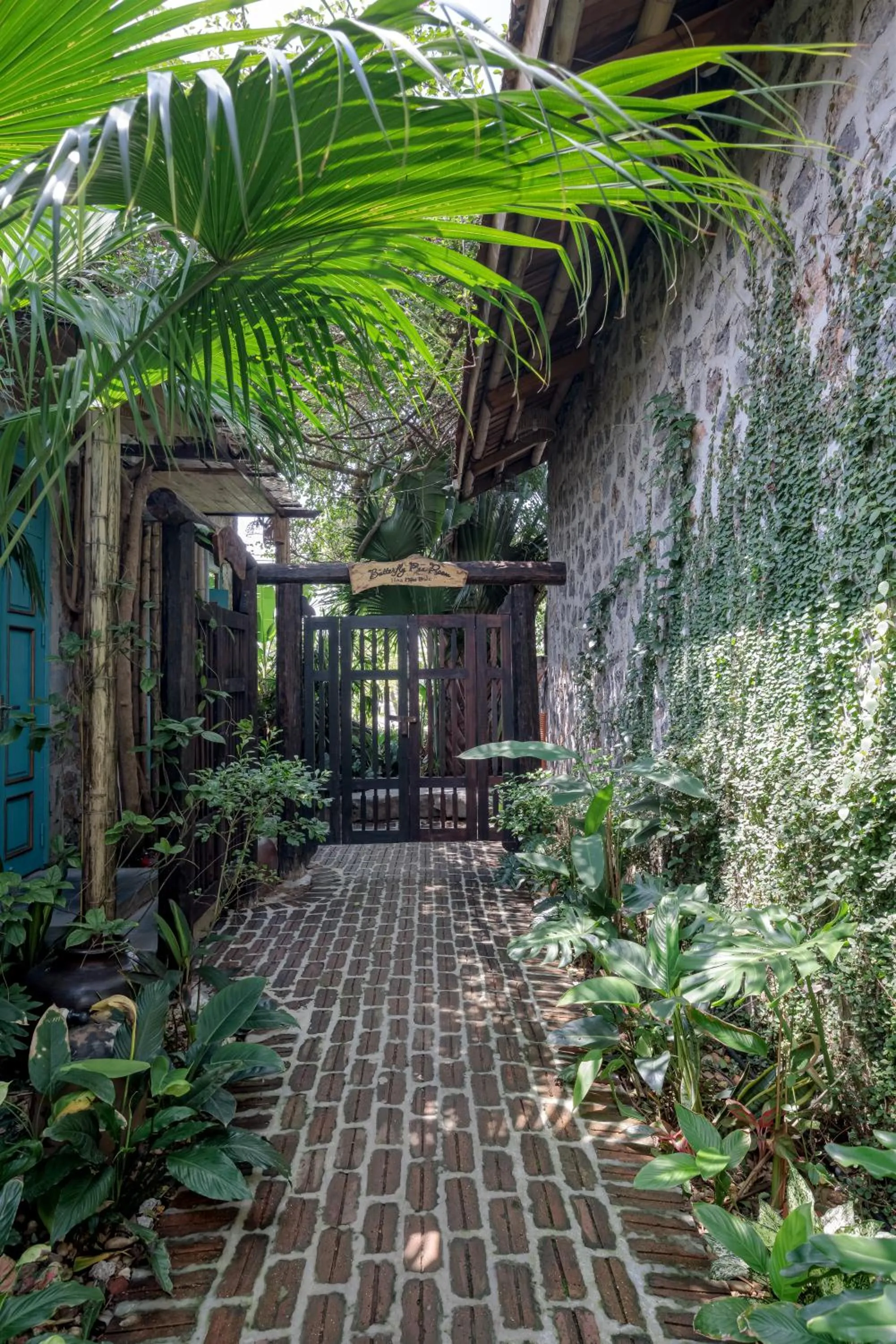 Garden view in ChezCao Rice Field Ecolodge Ninh Binh