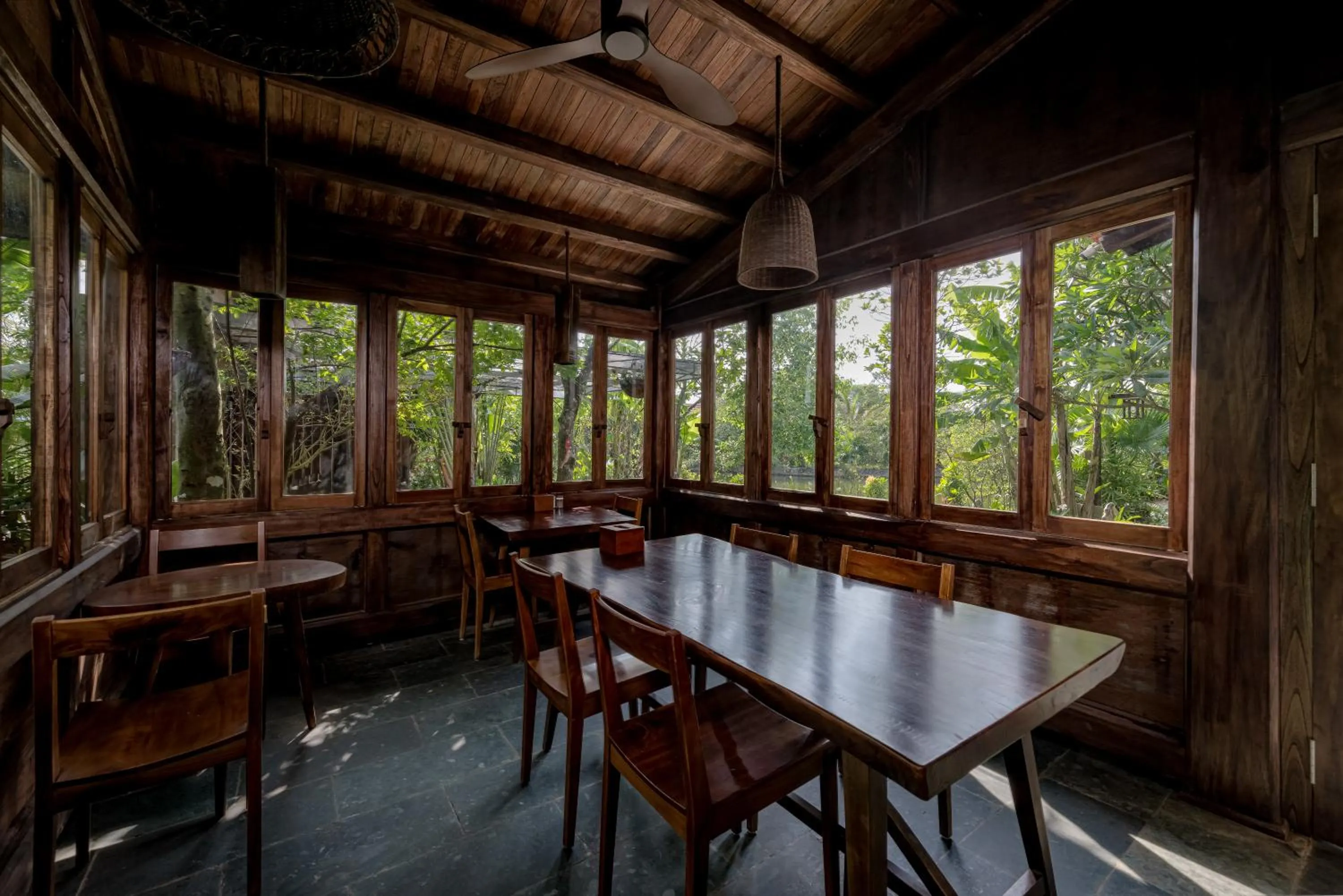 Dining area in ChezCao Rice Field Ecolodge Ninh Binh