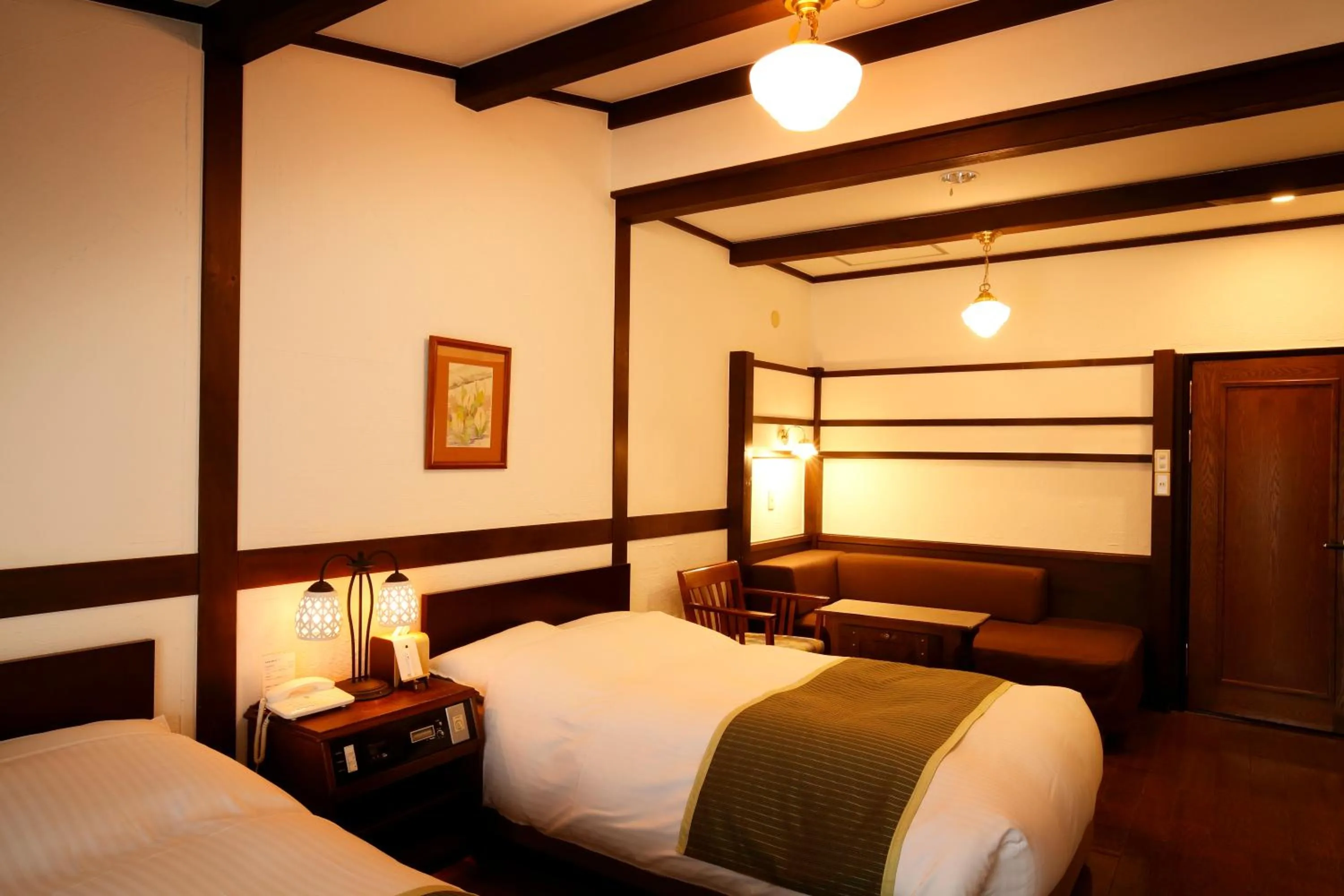 Bed in Hotel Jogakura