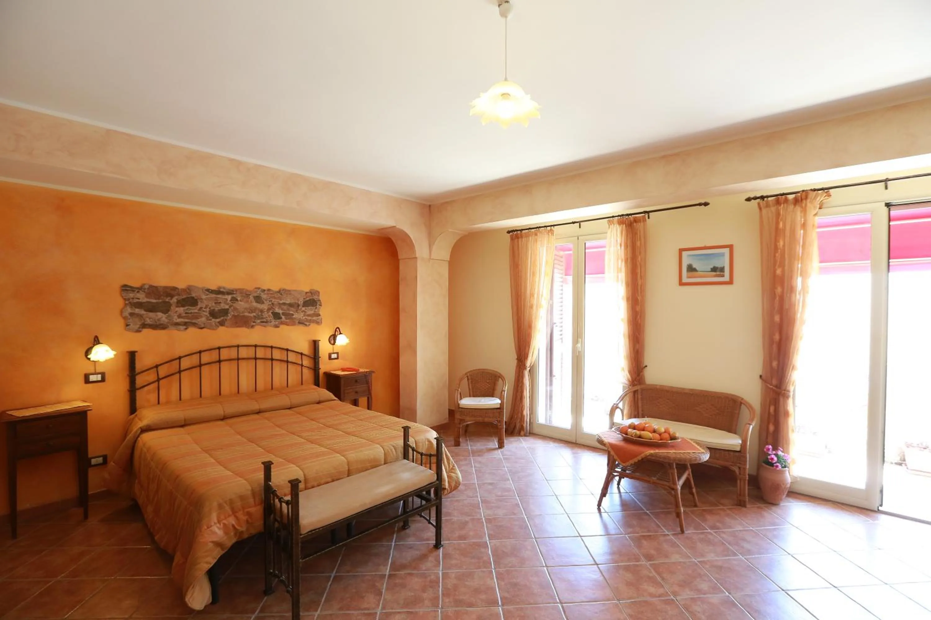 Bed in Sikania Suite