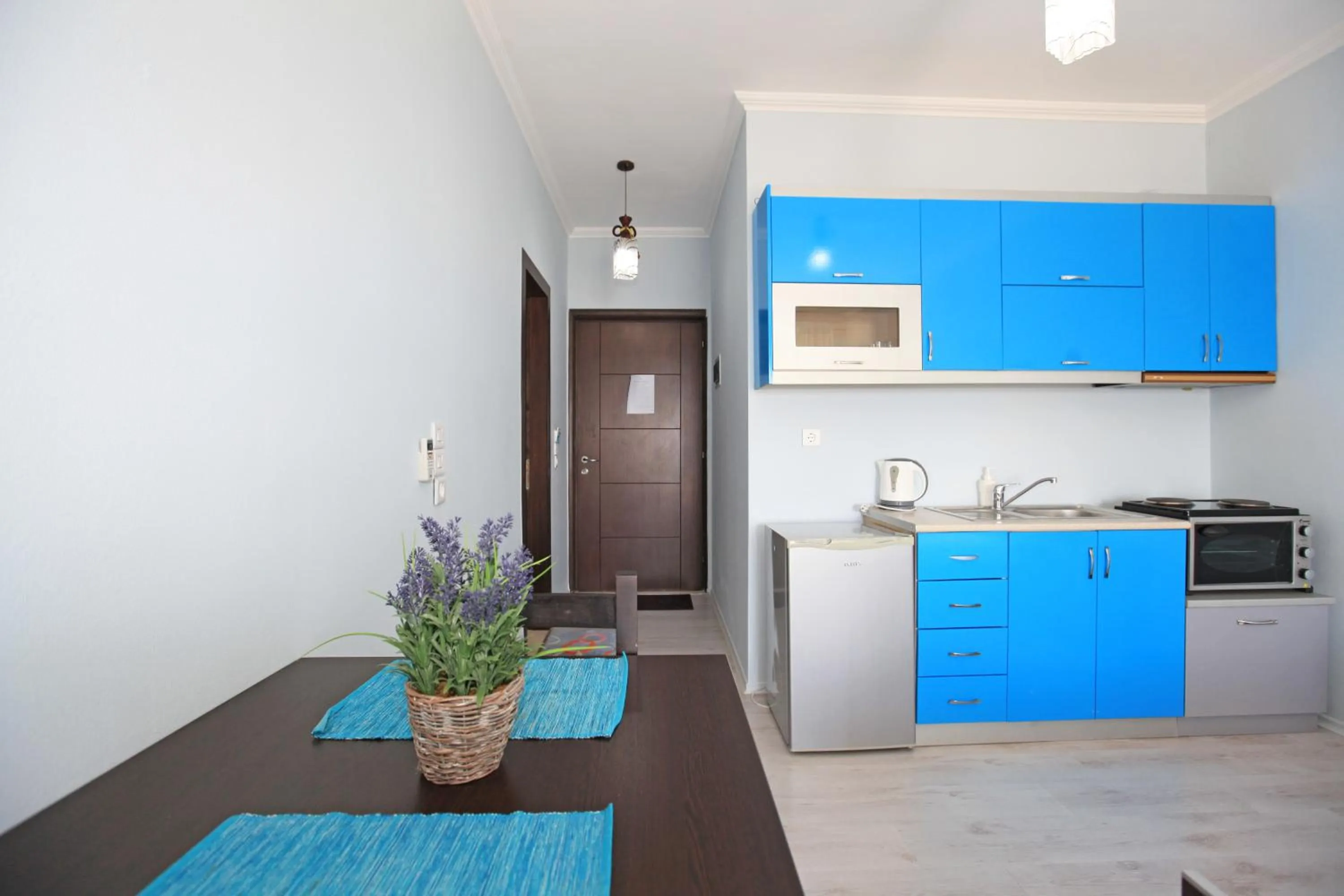 Kitchen or kitchenette in Keos Hotel