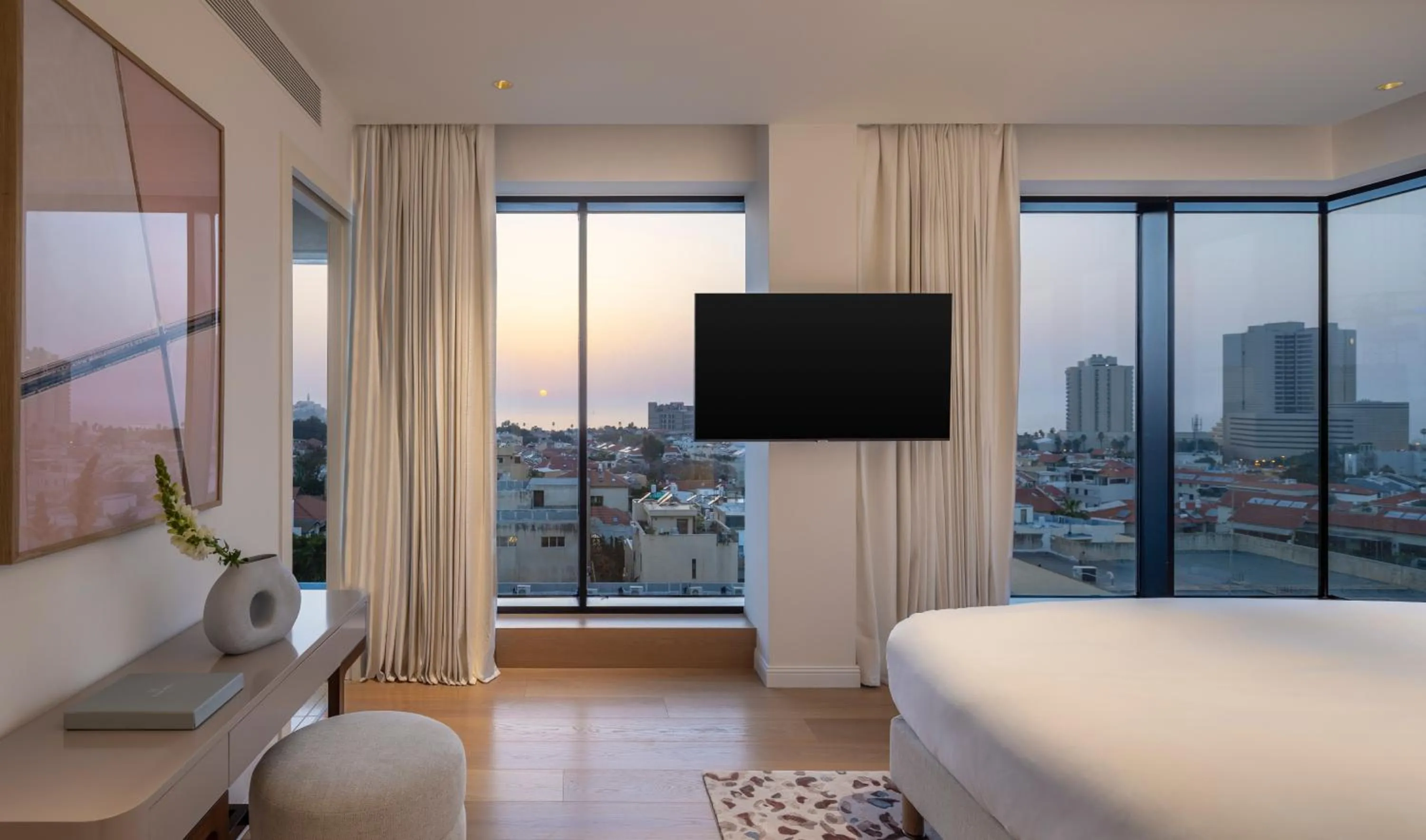 View (from property/room), Bed in Elkonin Tel Aviv - MGallery Hotel Collection