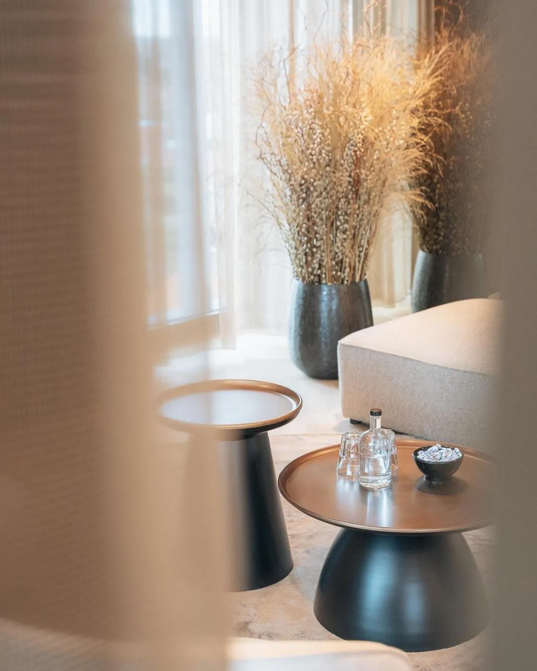 Seating area in The CORNR Hotel