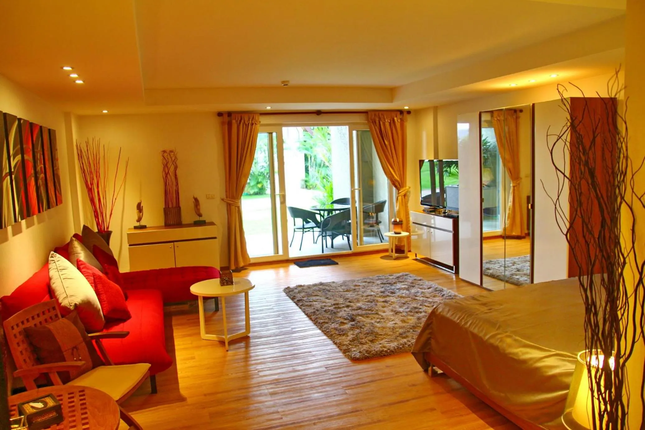 Bed in Shambhala Beach Resort