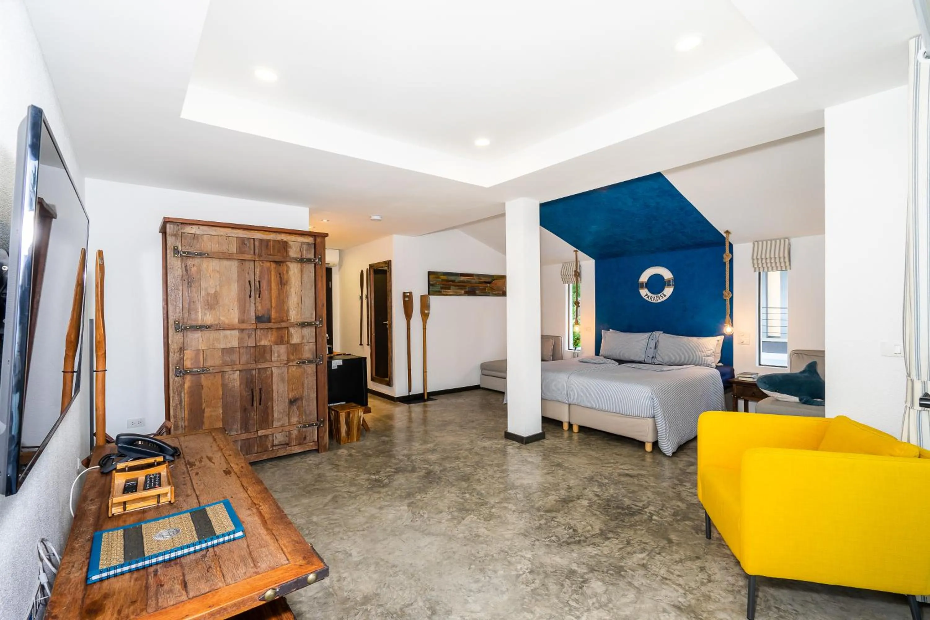 Bed in Shambhala Beach Resort