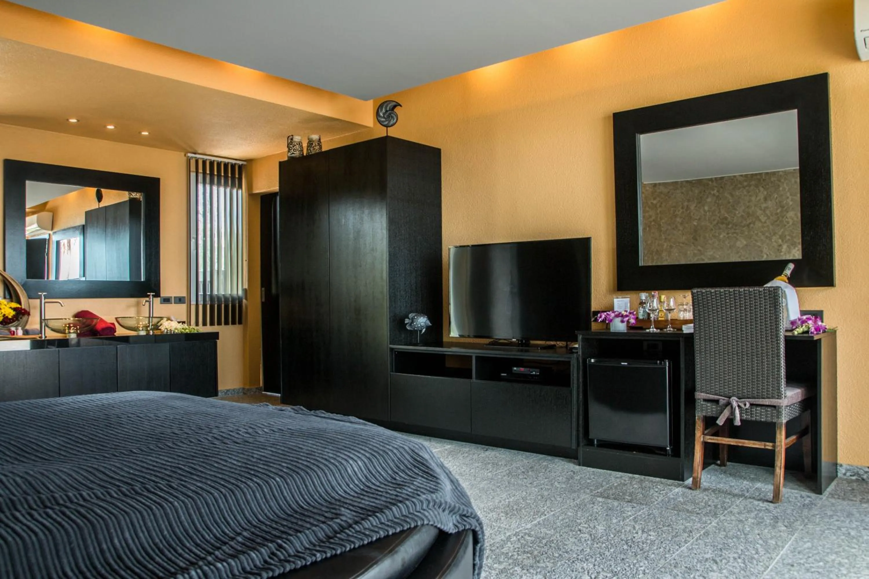 Bed in Shambhala Beach Resort