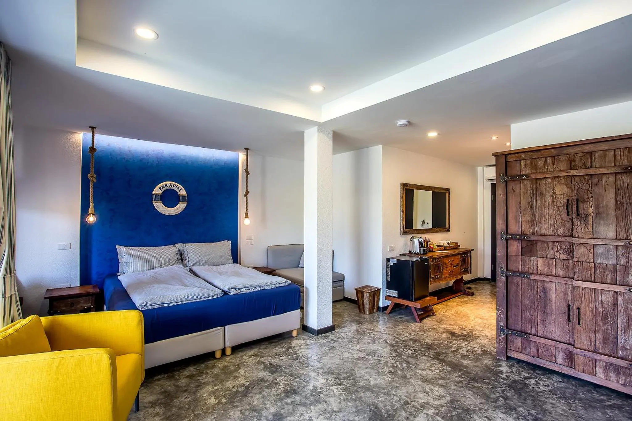 Bed in Shambhala Beach Resort