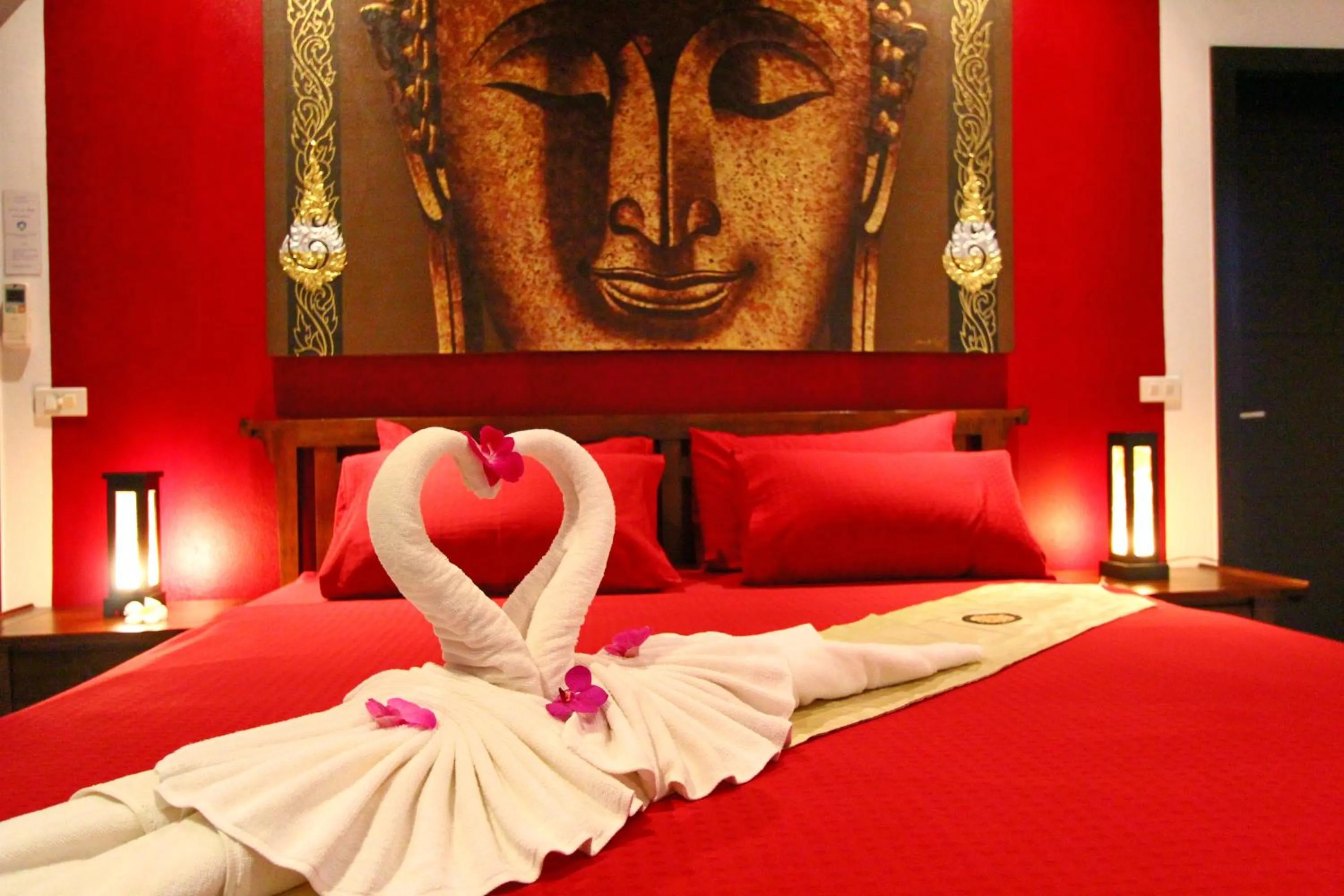 Bed in Shambhala Beach Resort