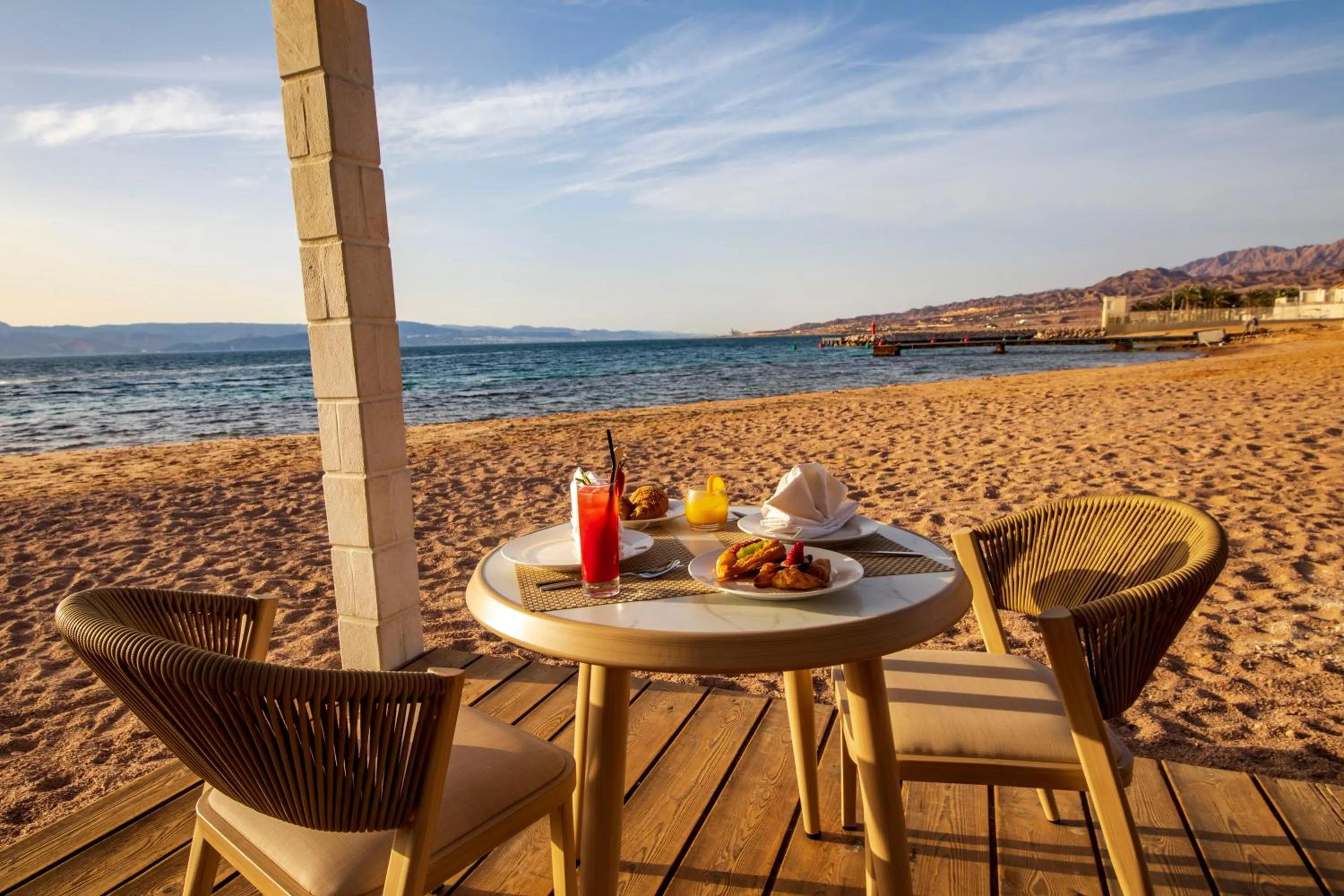 Food and drinks in Luxotel Aqaba Beach Resort & Spa Only 15 years plus