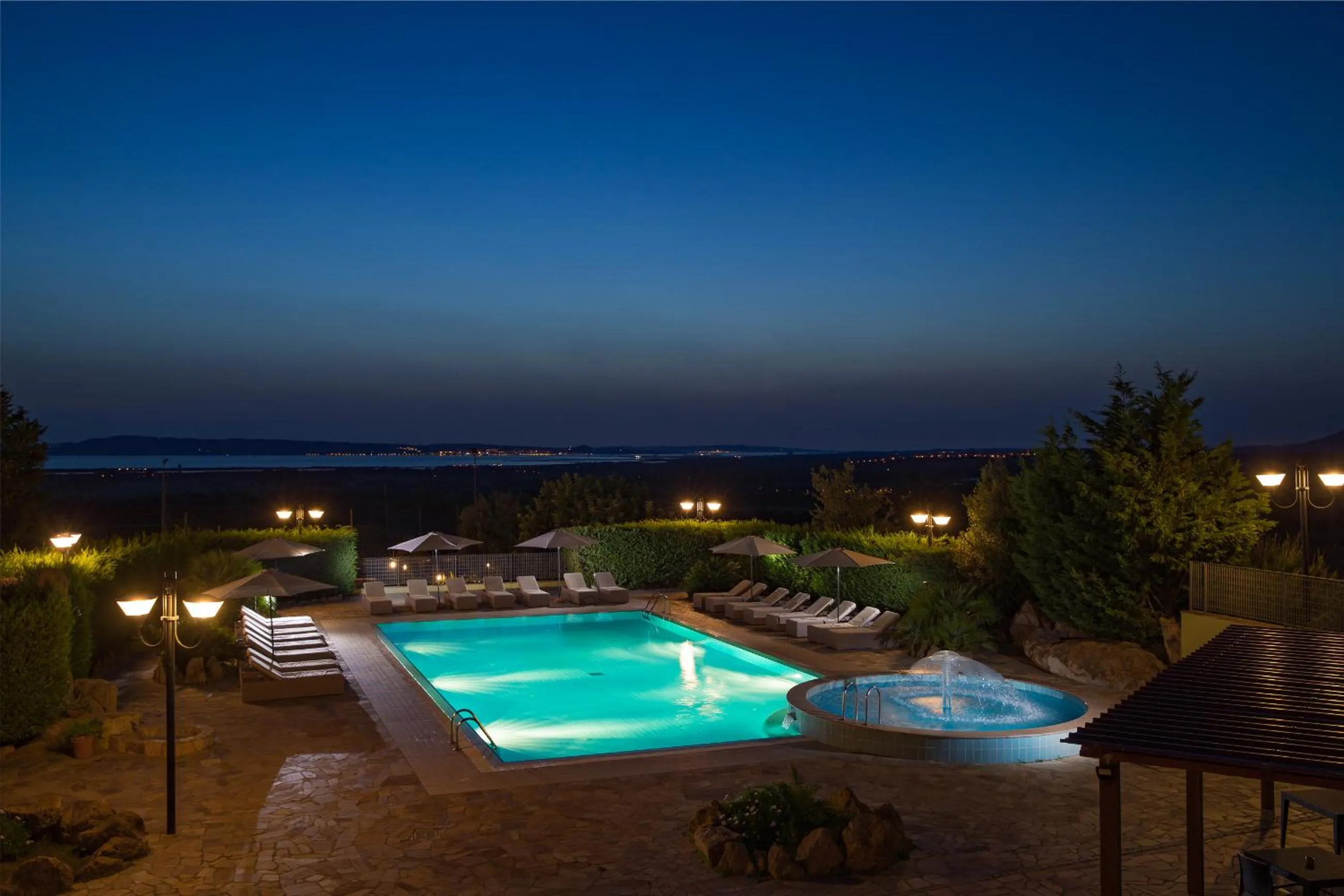 Pool view in Lu' Hotel Porto Pino
