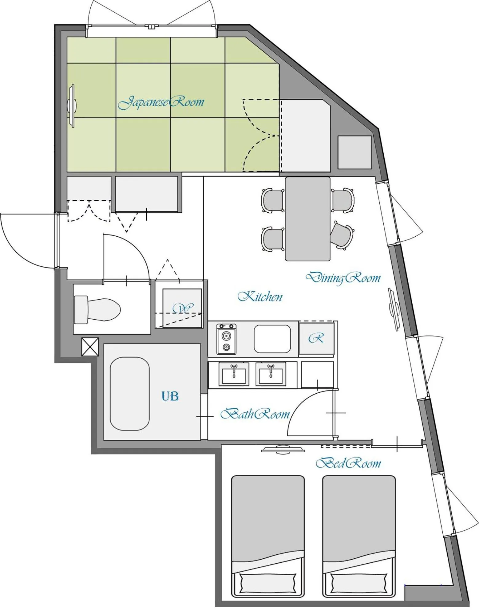 Floor plan in KOKO HOTEL Residence Asakusa Tawaramachi