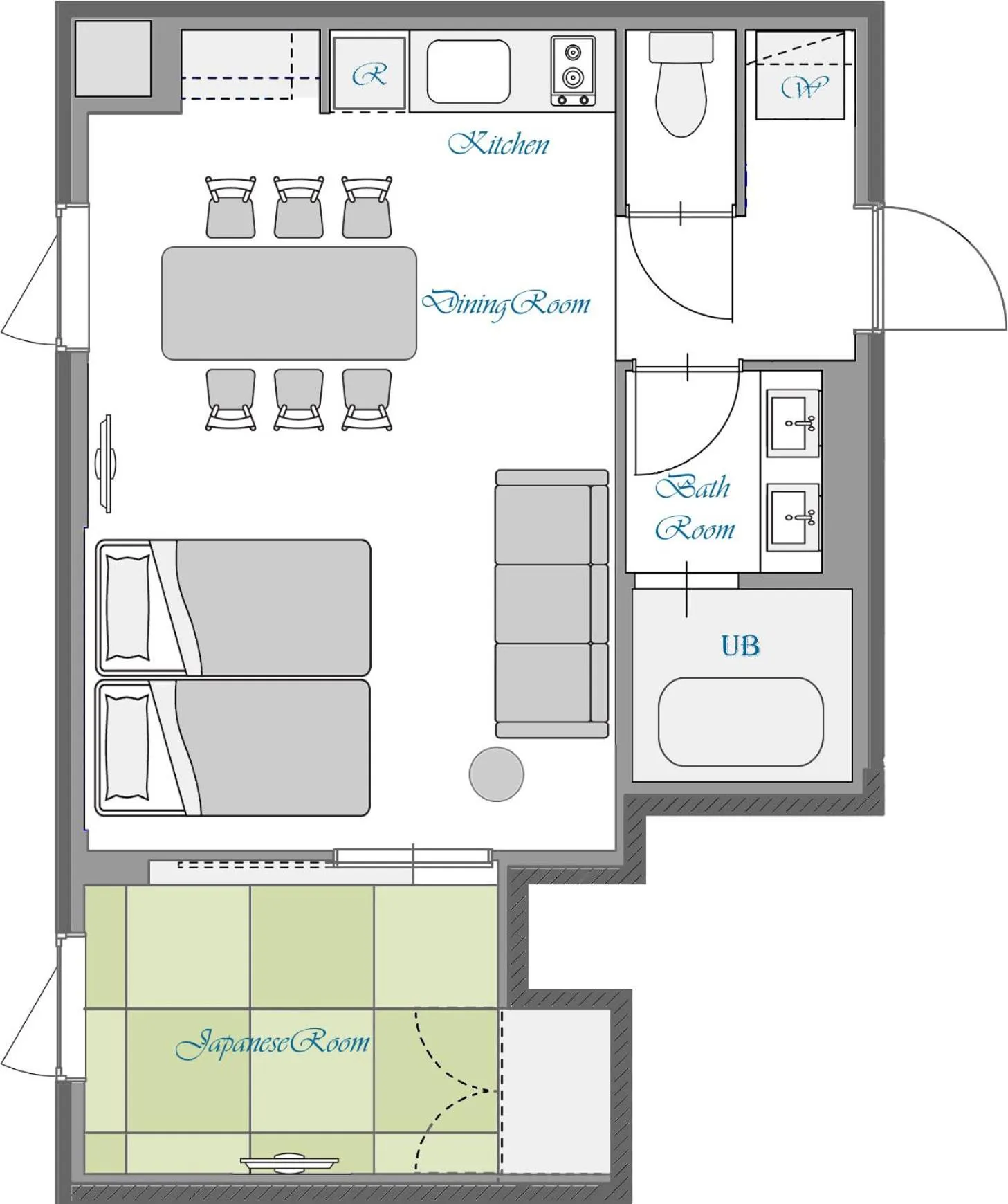 Floor plan in KOKO HOTEL Residence Asakusa Tawaramachi