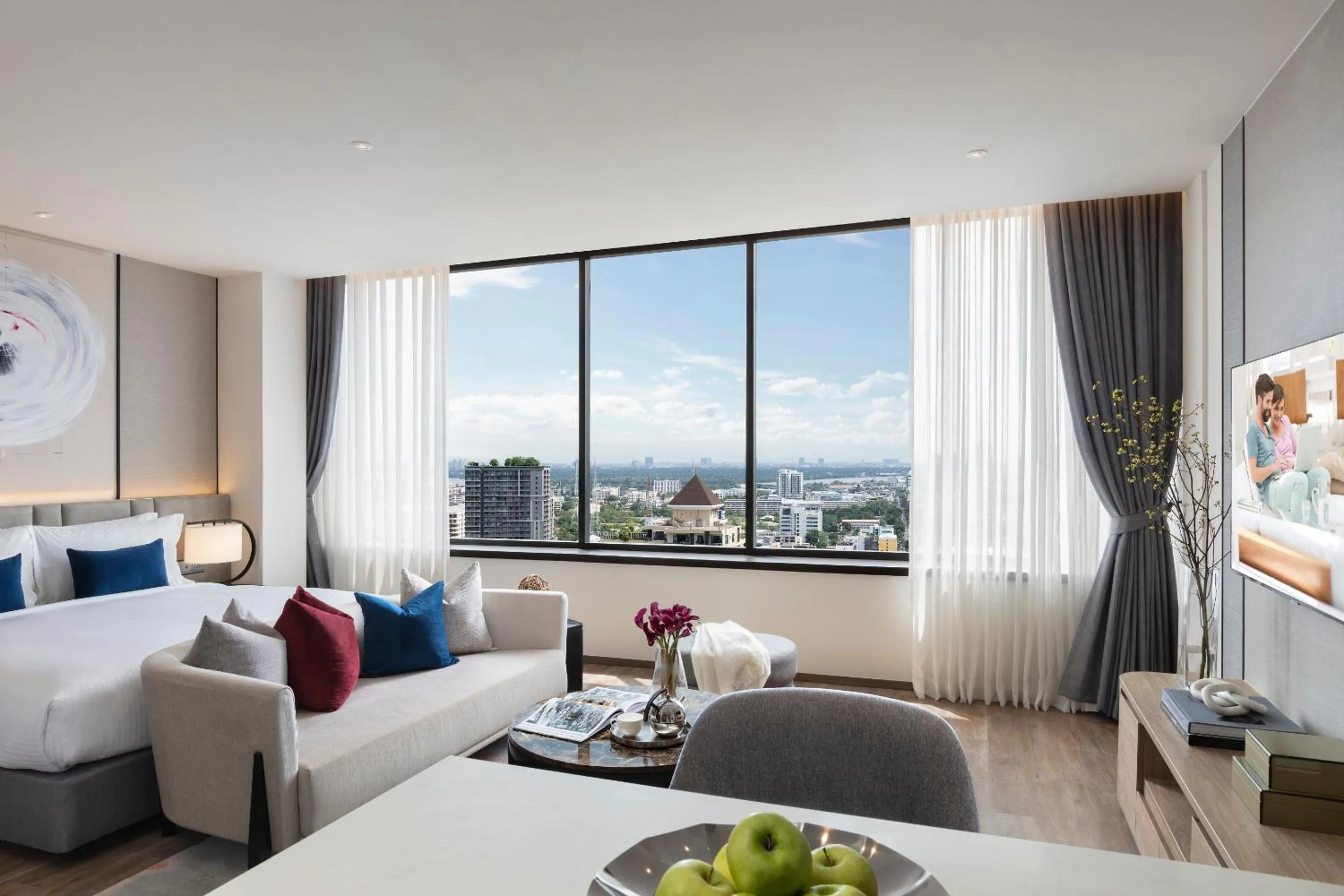 TV and multimedia, Bed in Ascott Embassy Sathorn Bangkok