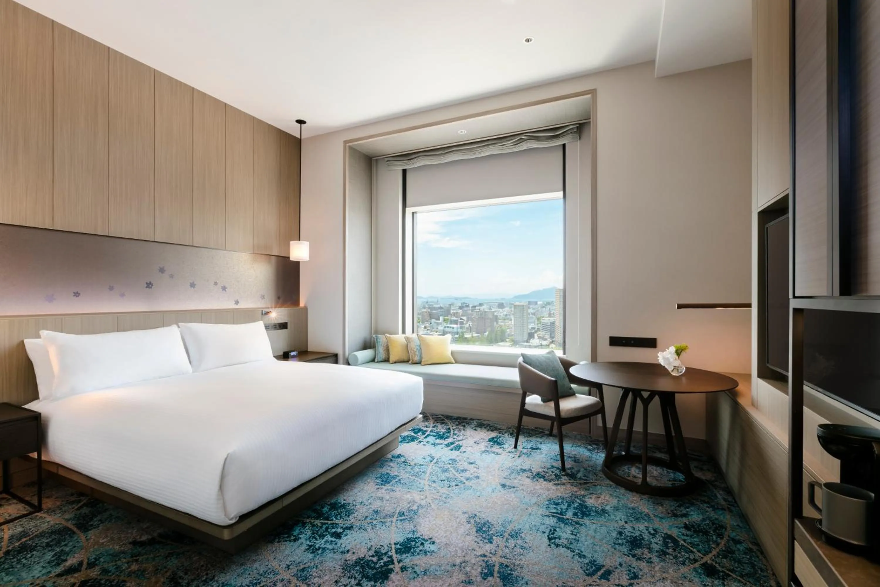 Photo of the whole room, Bed in Hilton Hiroshima