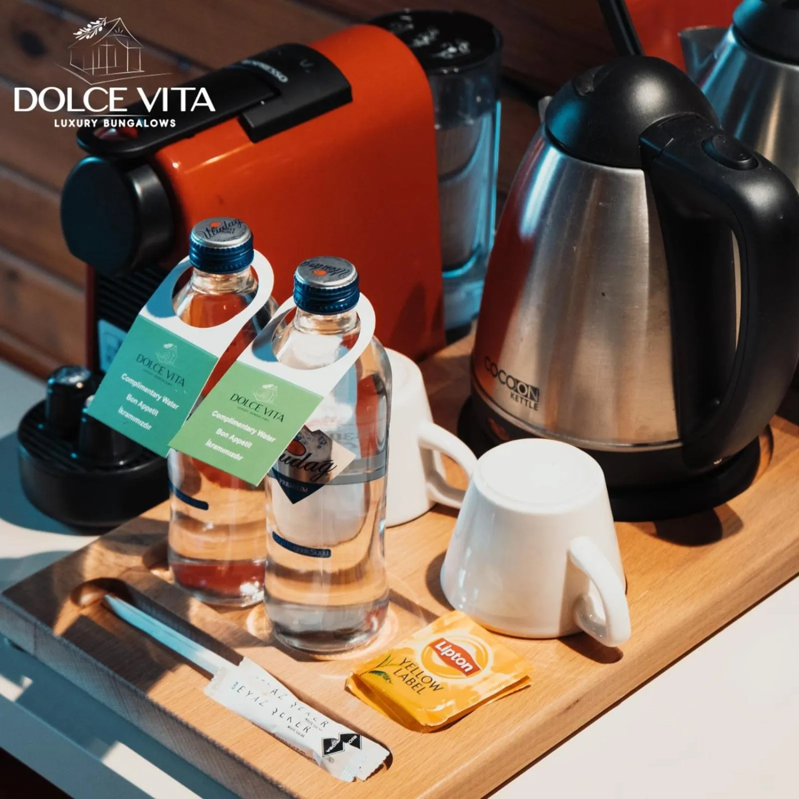Coffee/tea facilities in Dolce Vita Luxury Bungalows