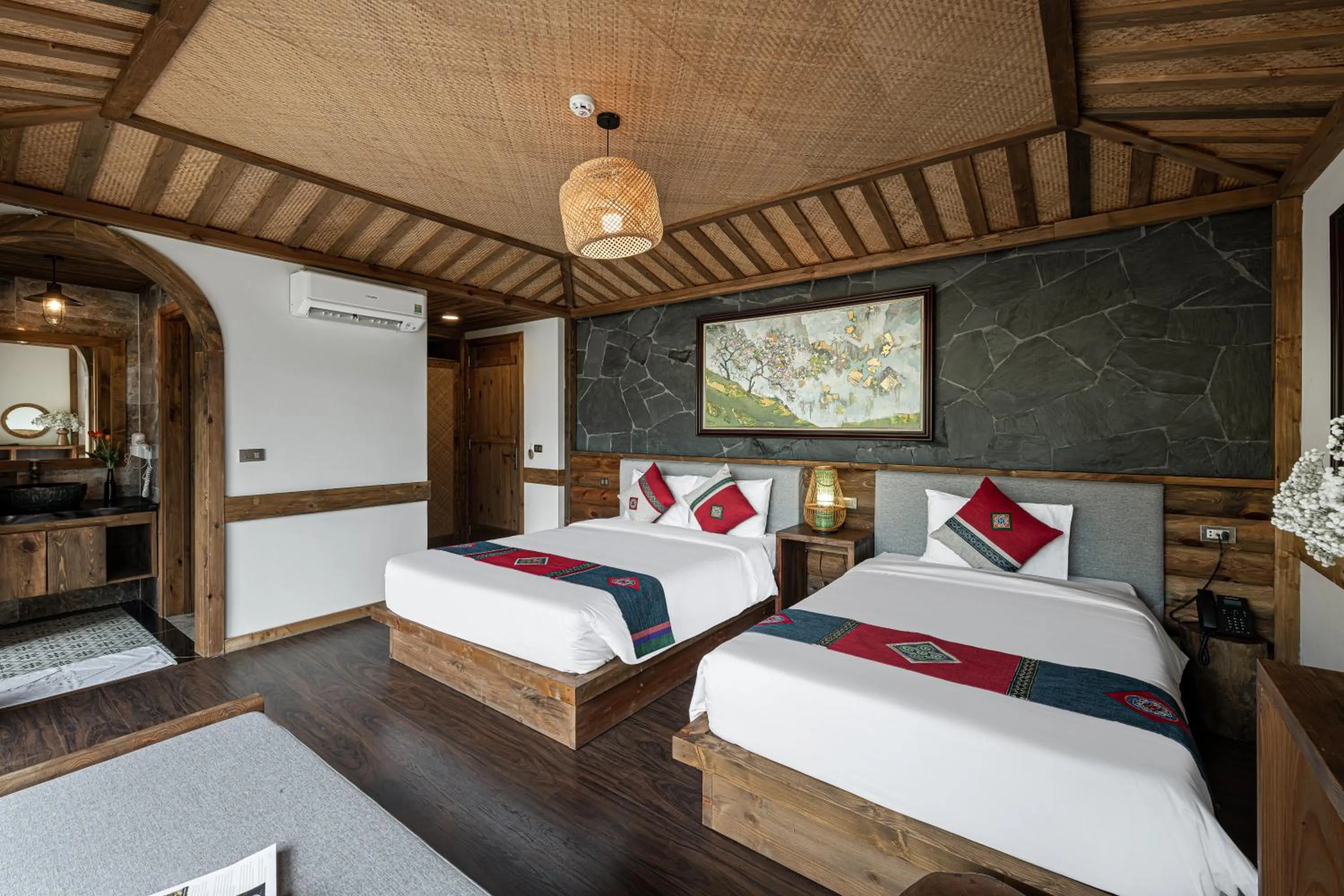 Bed in Sin Chai Ecolodge