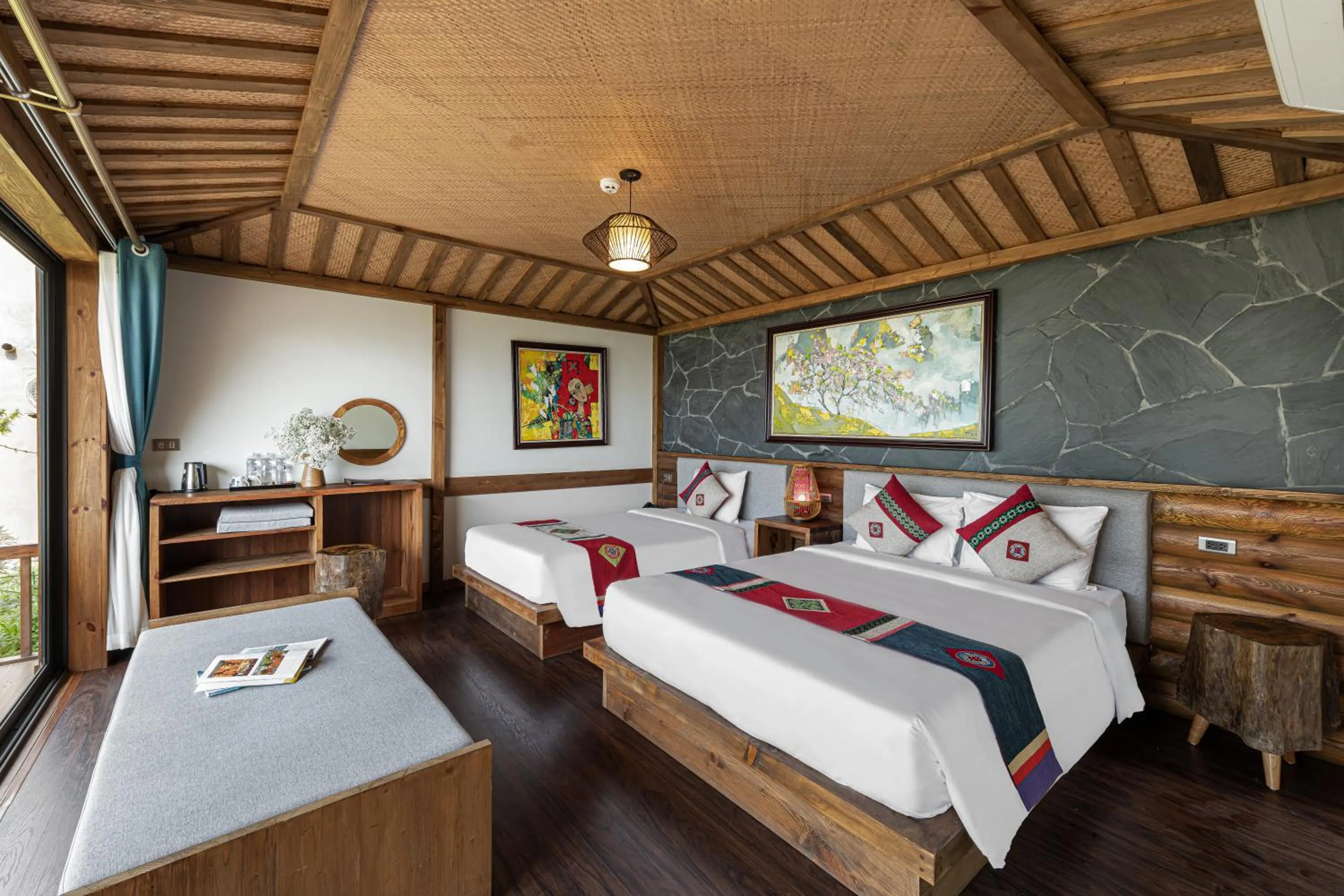 Bed in Sin Chai Ecolodge