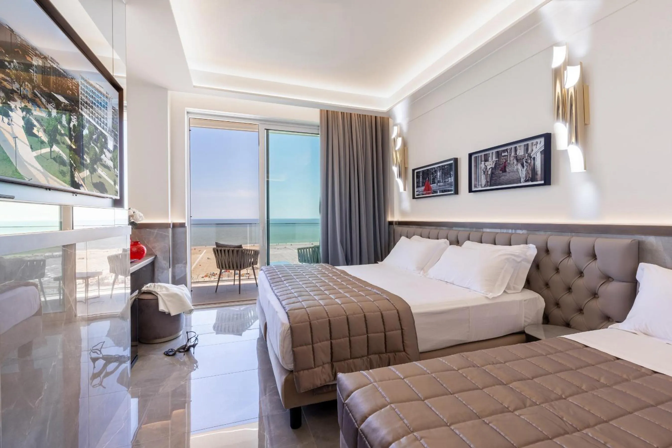 View (from property/room), Bed in Hotel Sporting