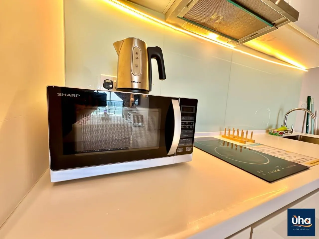 Kitchen or kitchenette in Teega Suites @ UHA