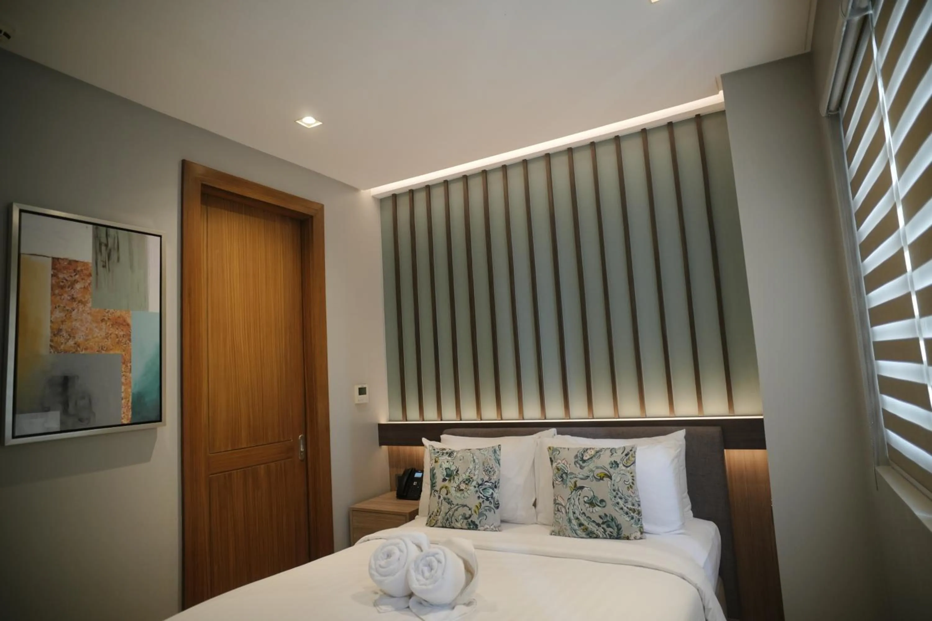 View (from property/room), Bed in The Hotel Andrea