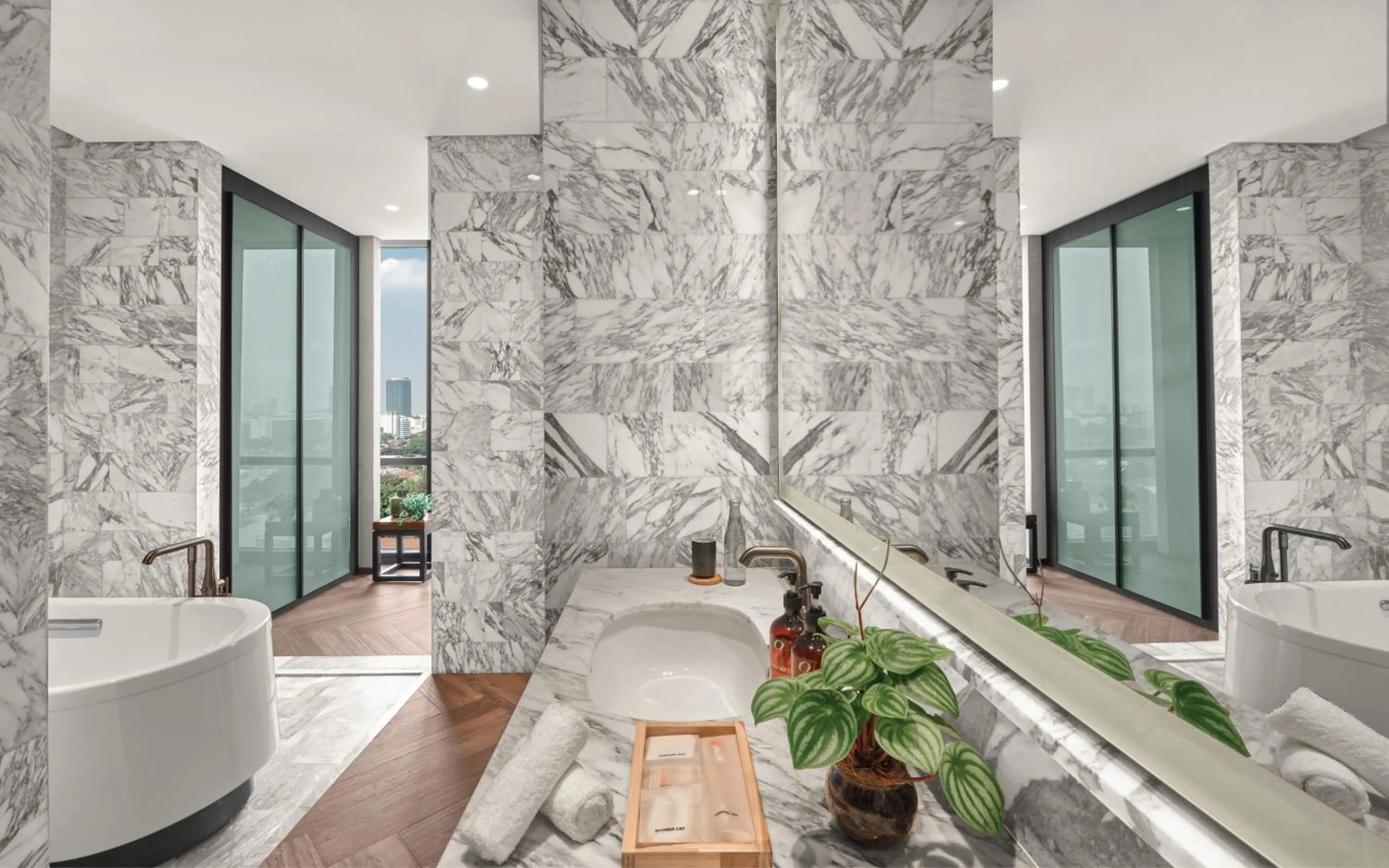 Bathroom in 25hours Hotel Jakarta The Oddbird