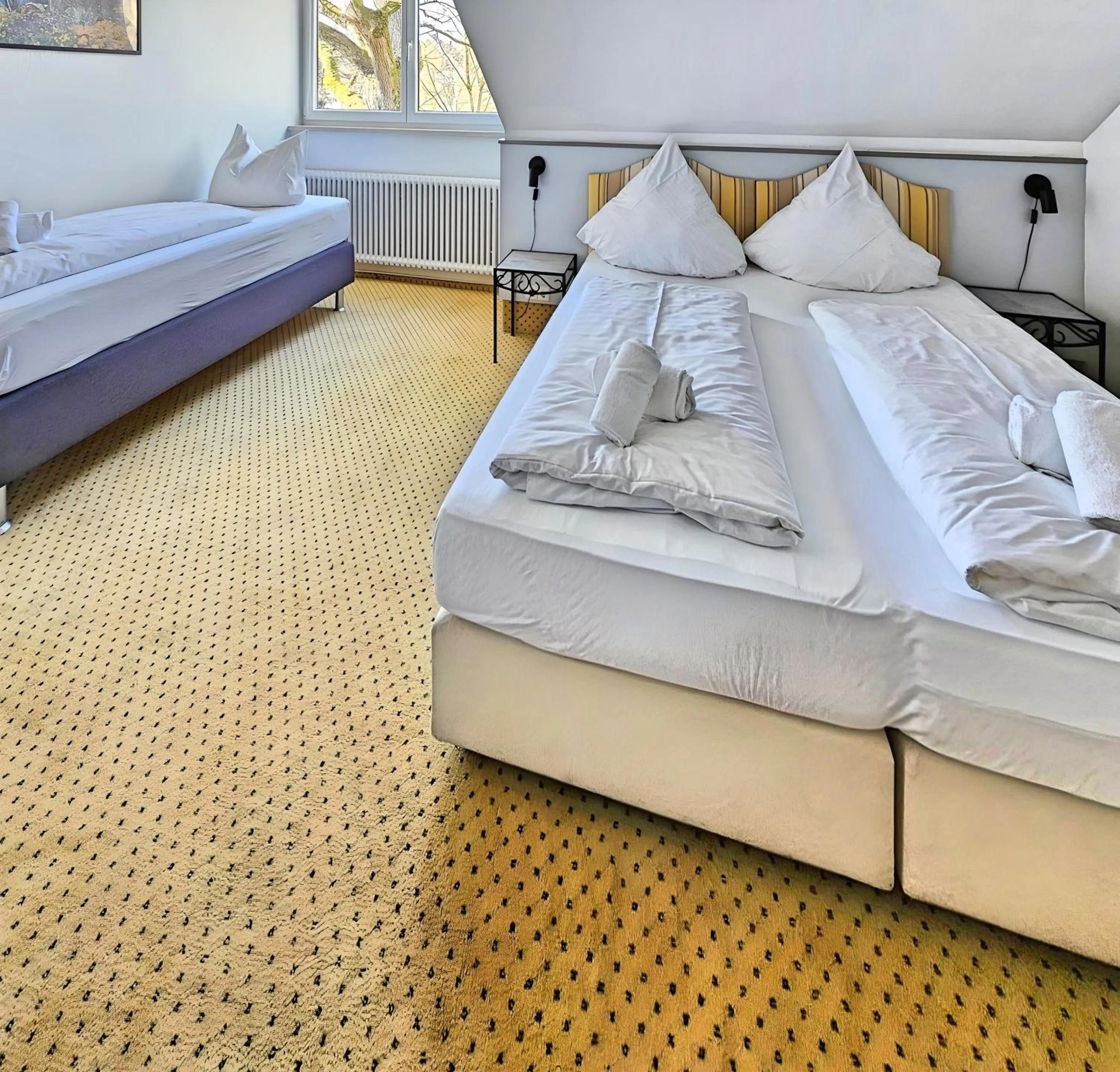 Photo of the whole room, Bed in Hotel Schachener Hof