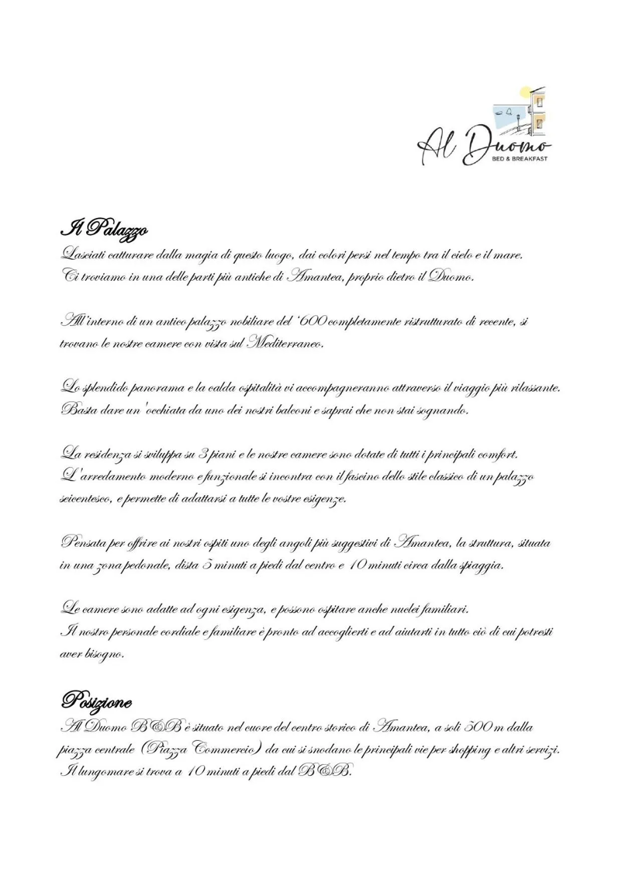 Logo/Certificate/Sign in Al Duomo B&B