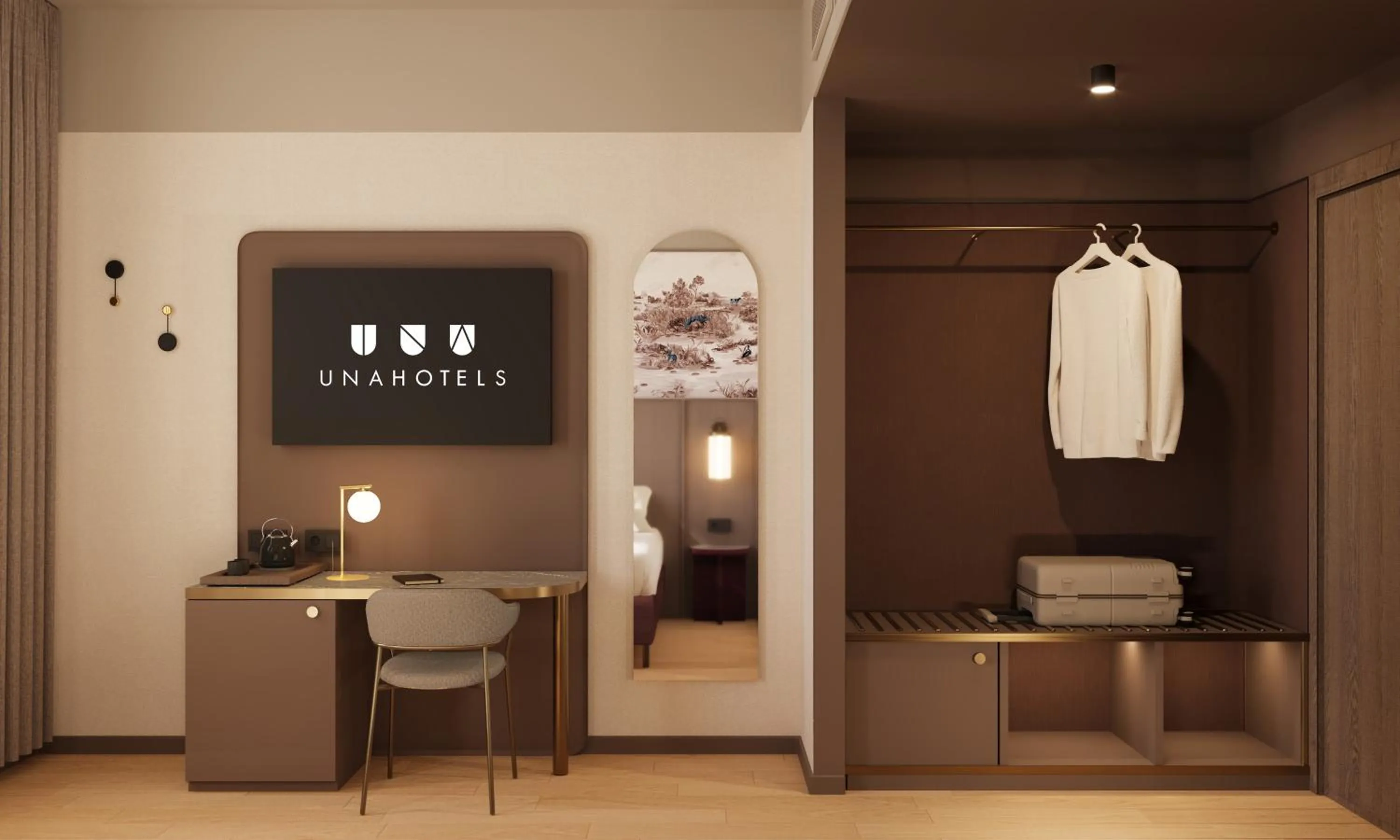 Text overlay in UNA HOTELS Occhiobello