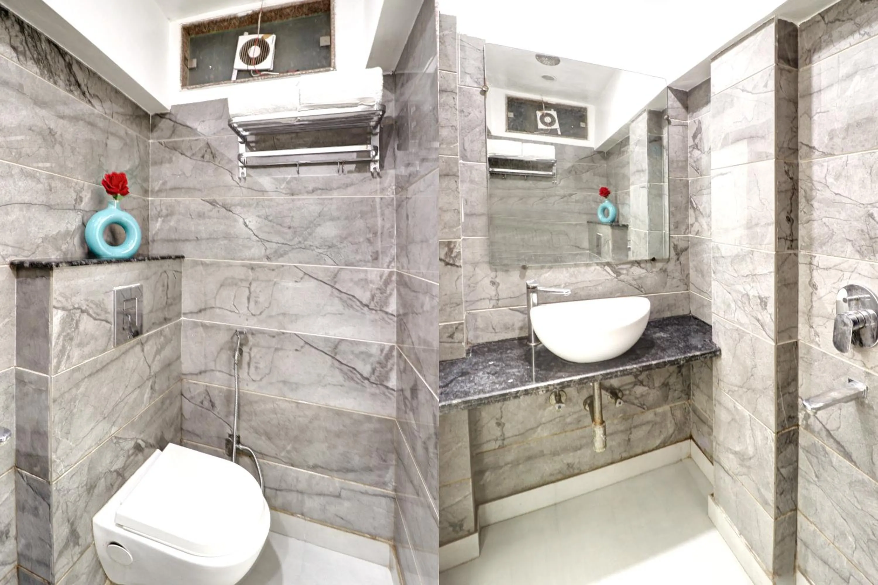 Bathroom in Hotel Emporio Dx - New Delhi Railway Station - Paharganj