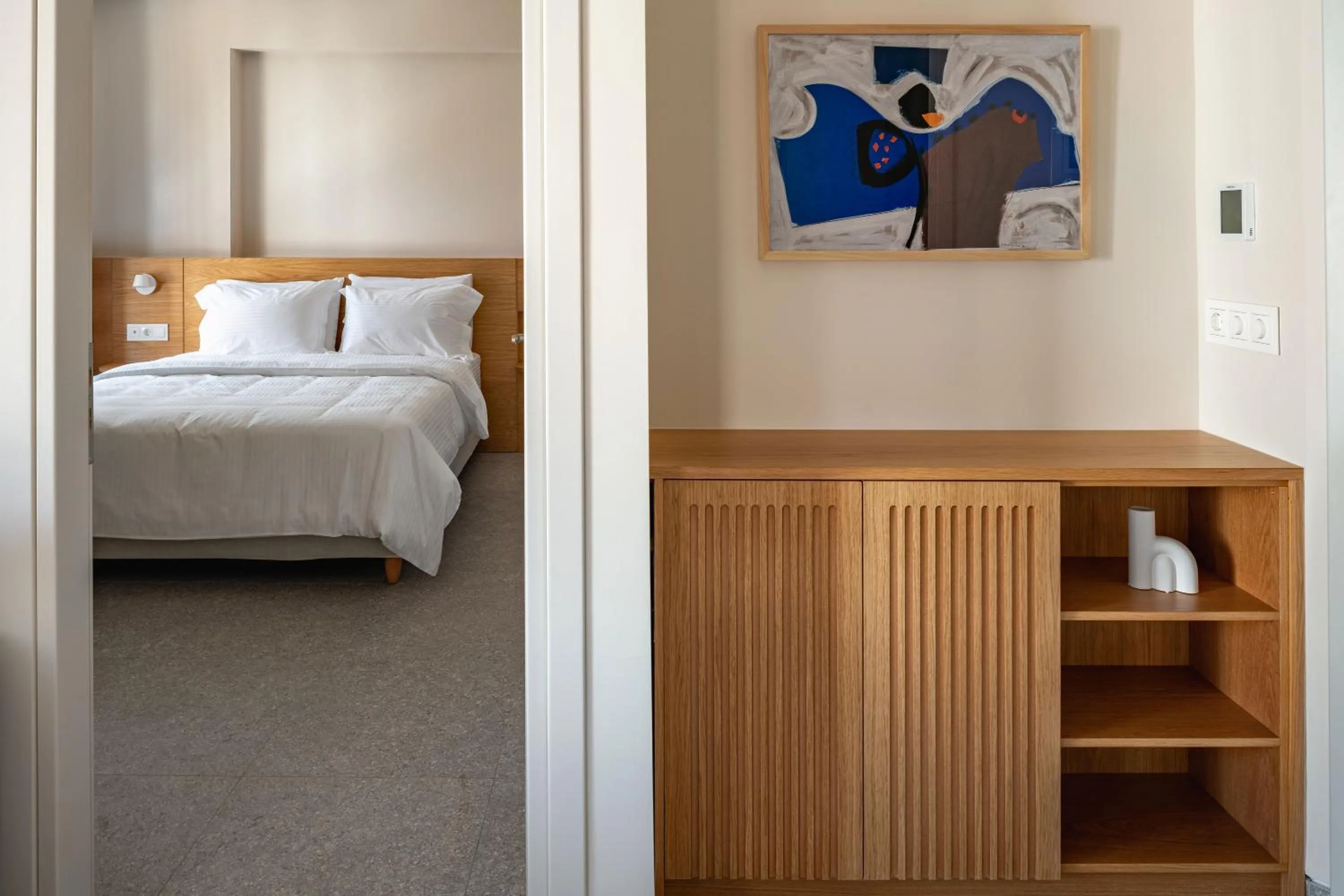 Bedroom, Bed in Townhouse Lefkada