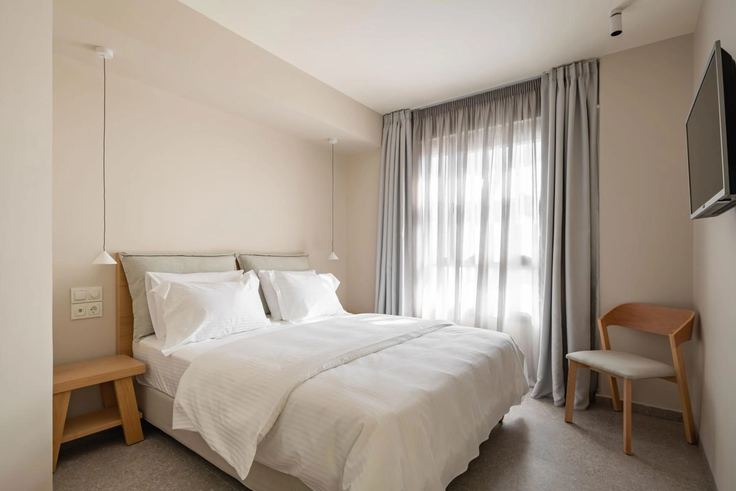 Bedroom, Bed in Townhouse Lefkada