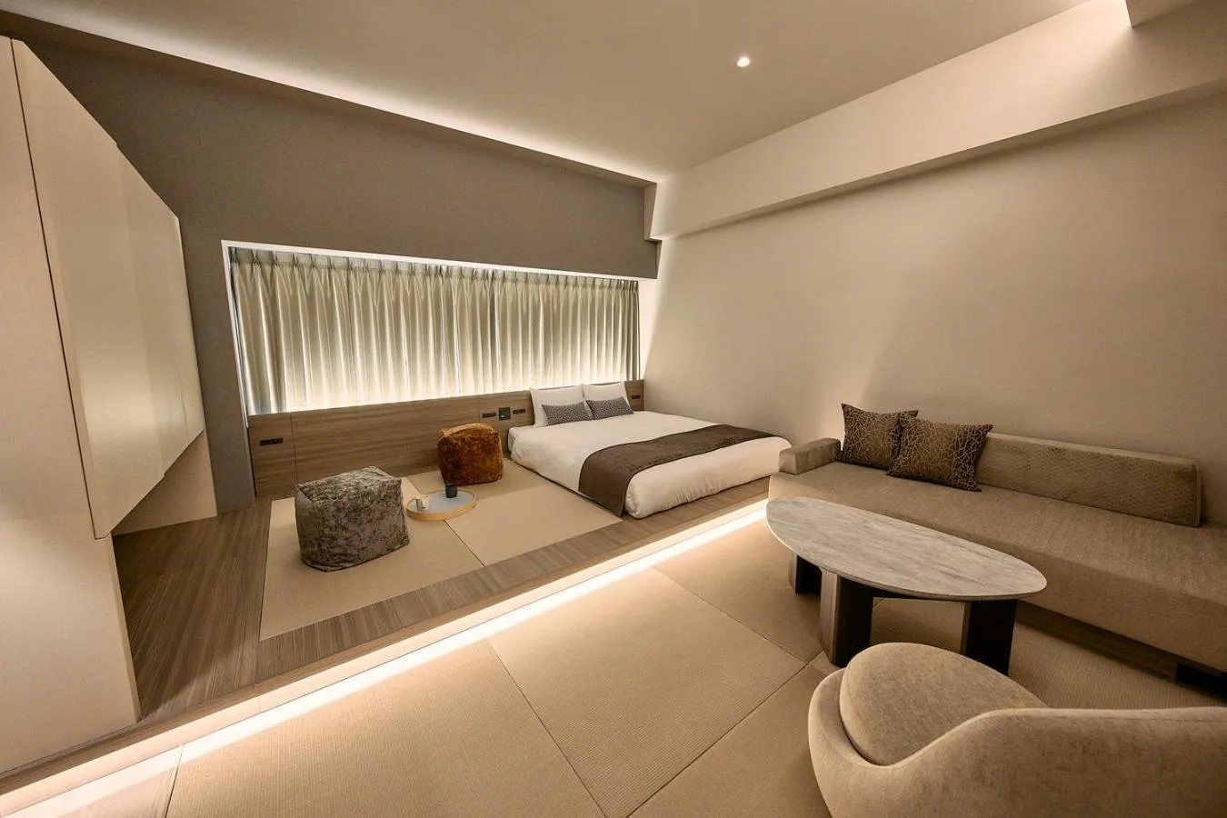 Photo of the whole room, Bed in fav HIROSHIMA STADIUM