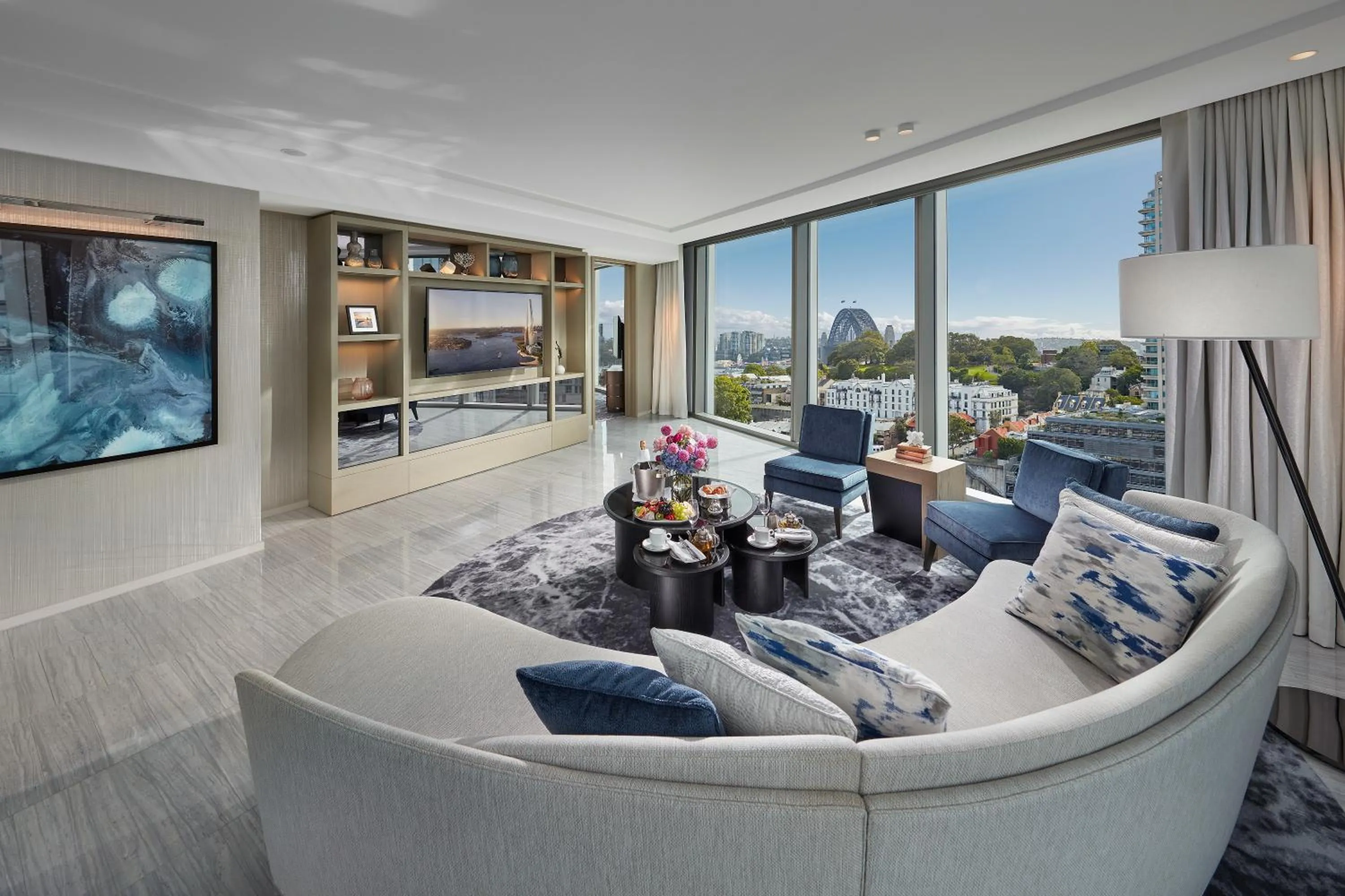 Living room in Crown Towers Sydney