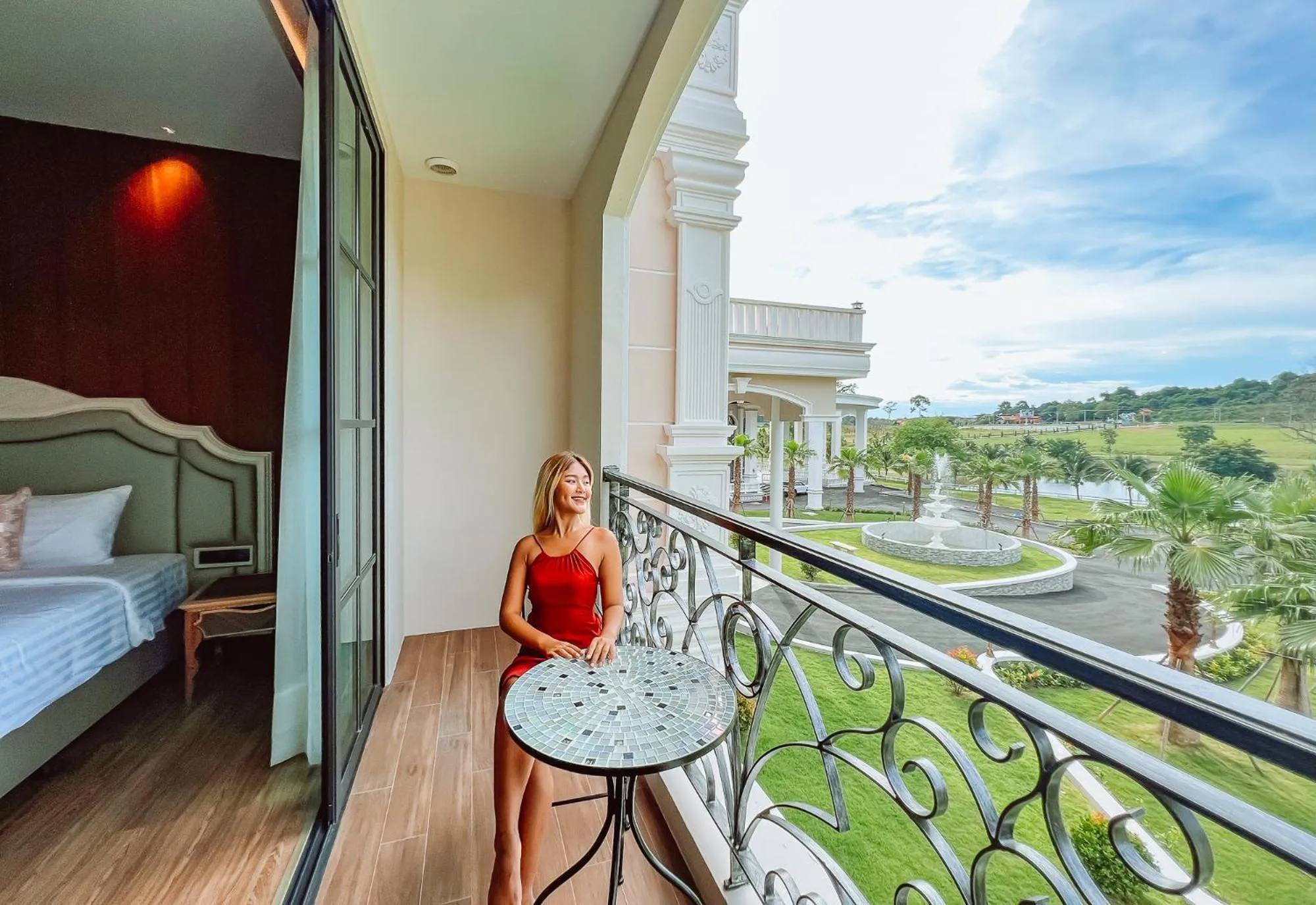 Balcony/Terrace, Bed in Grand Lord Hotel & Residence - Pattaya