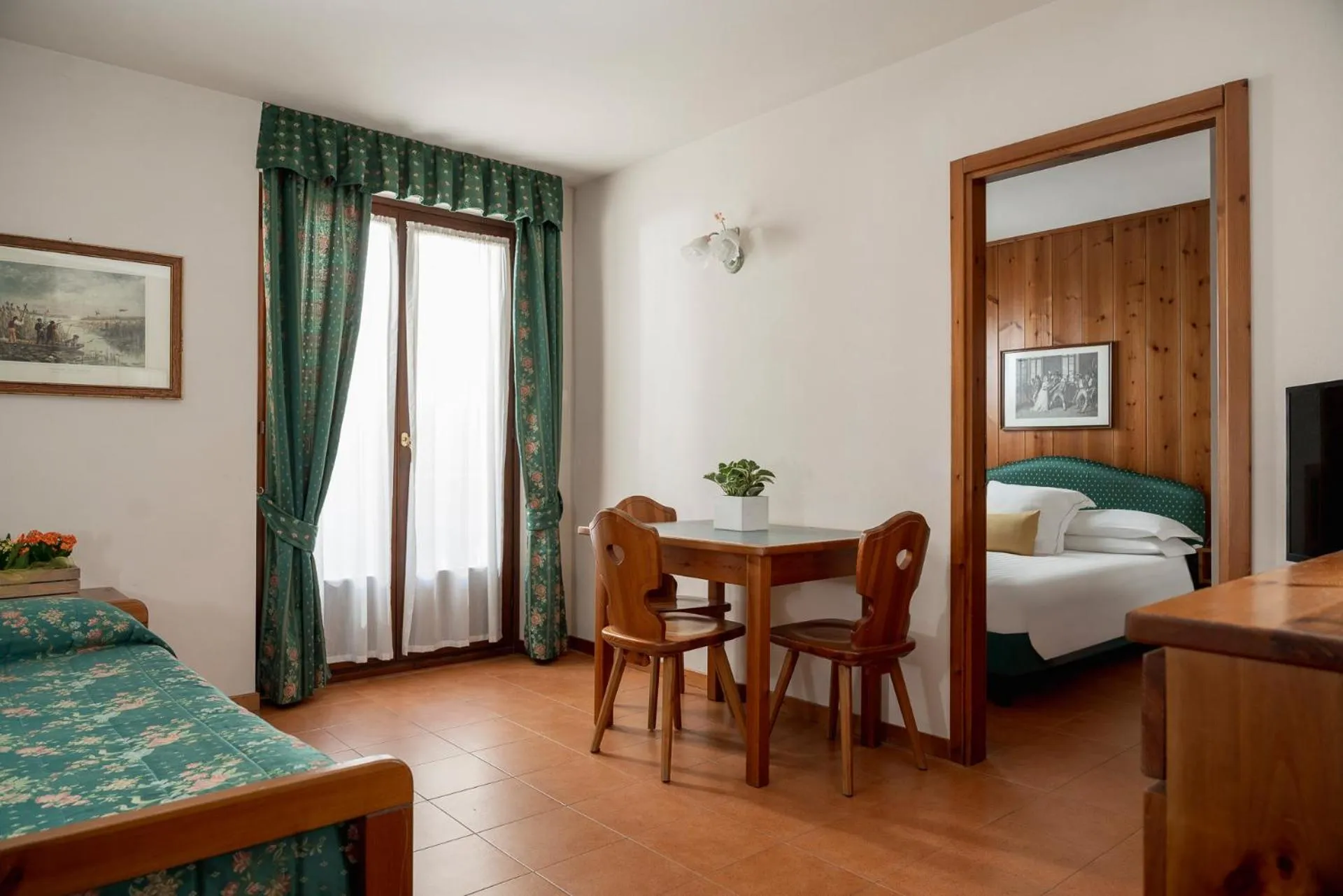 Bed in Hotel Cristallo