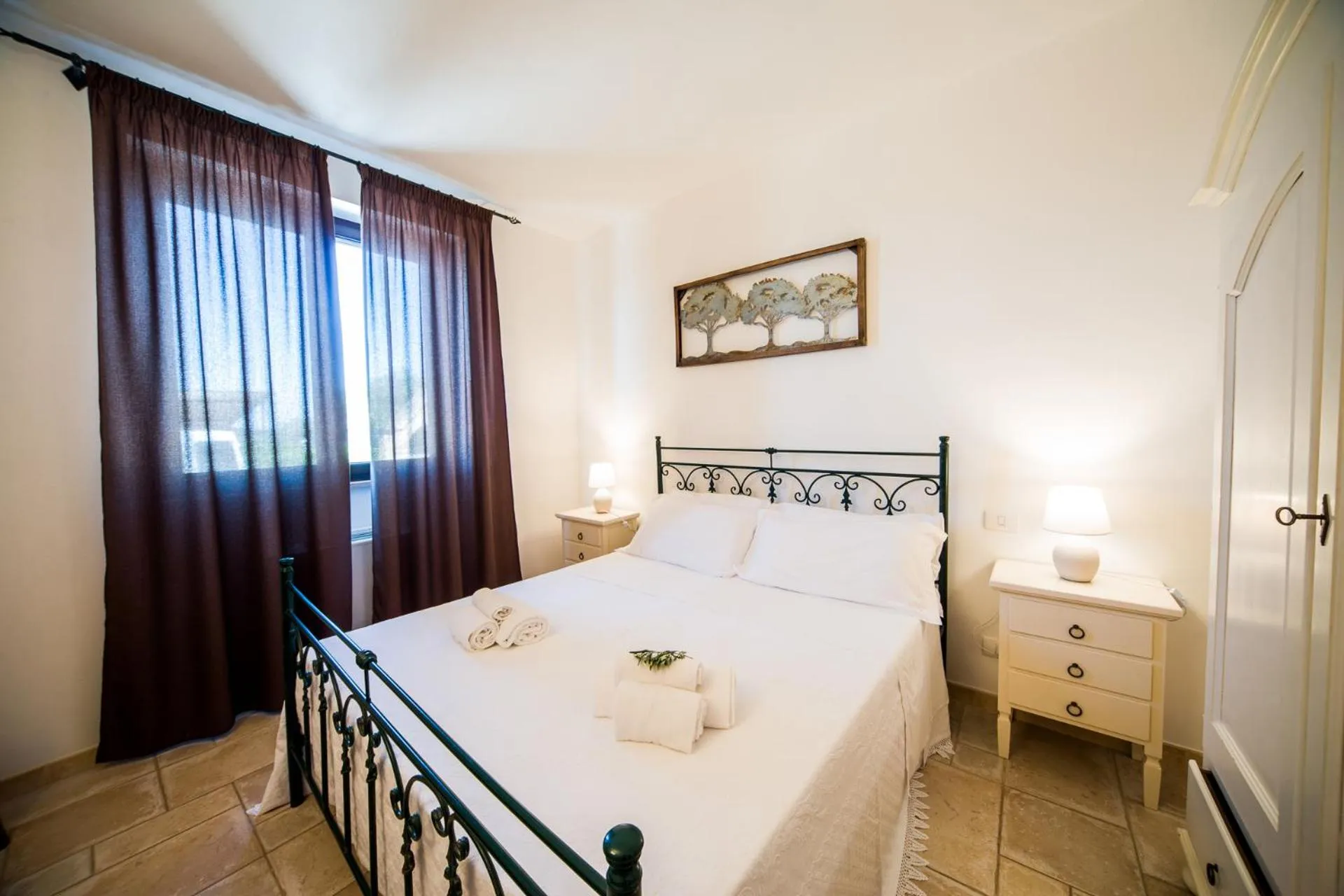 Bed in Trulli Nuova Aia Resort