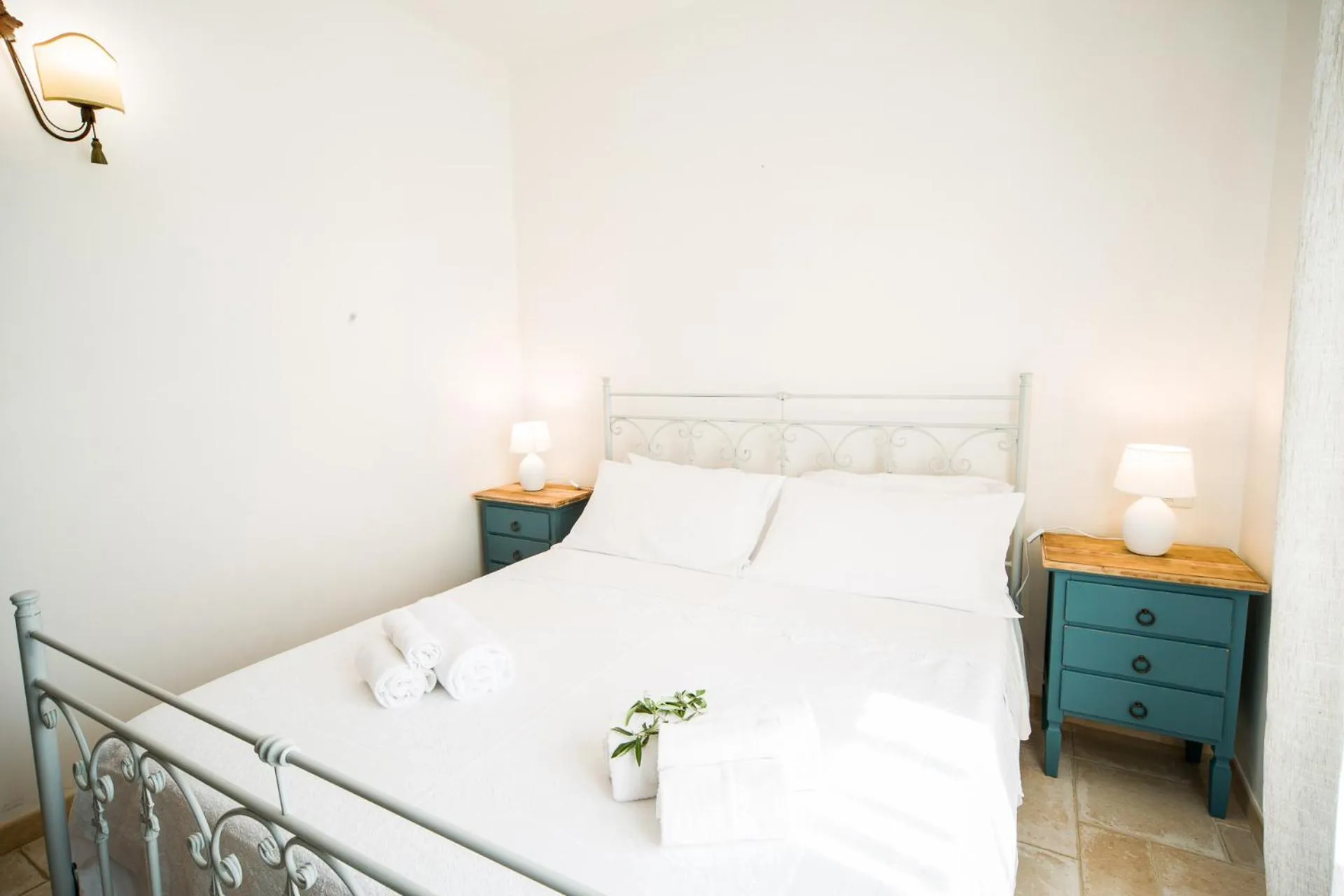 Bed in Trulli Nuova Aia Resort