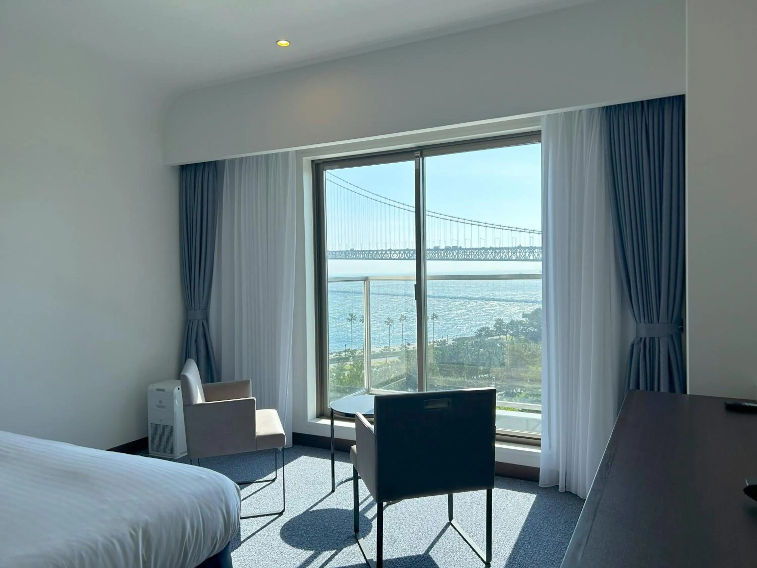 View (from property/room), Bed in Seaside Hotel Maiko Villa Kobe