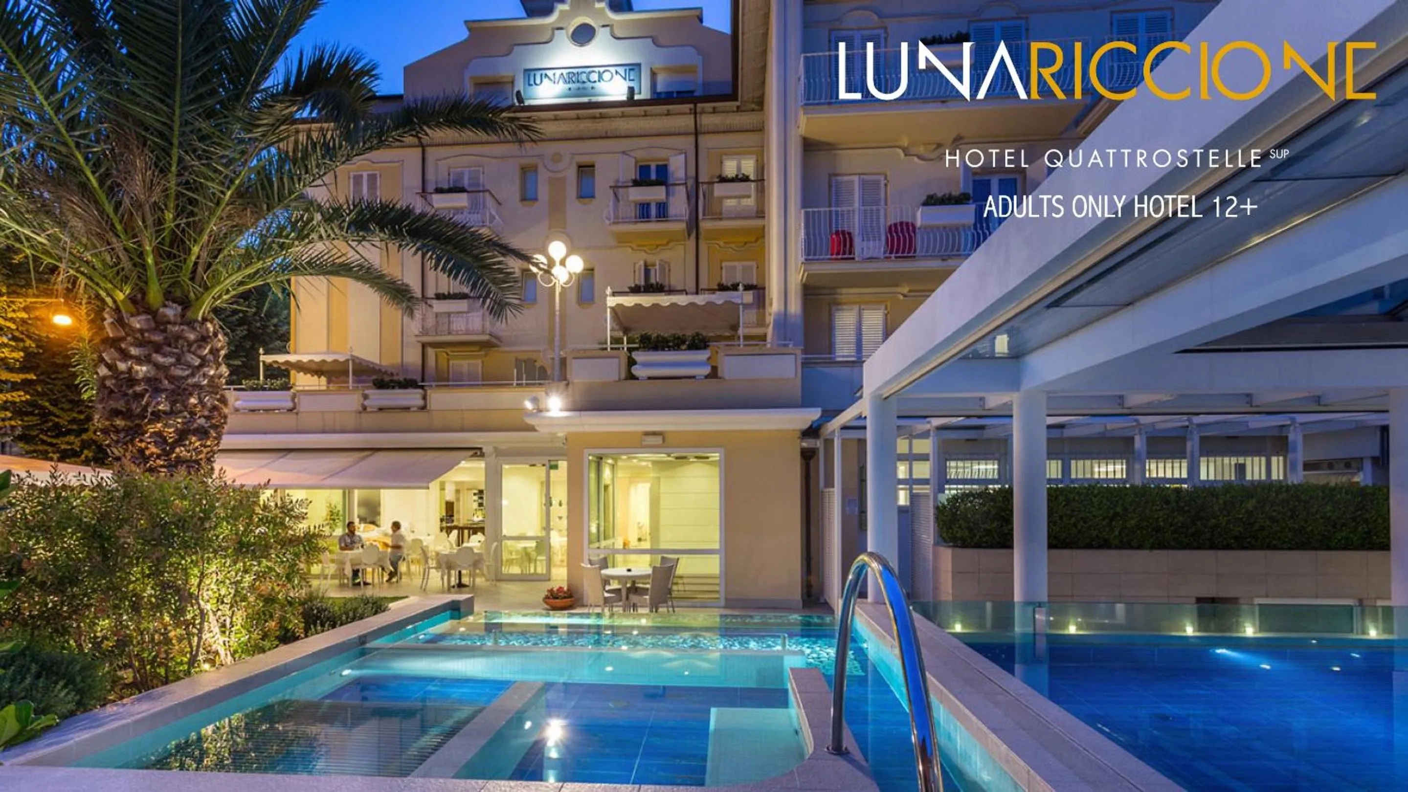 Swimming pool in Hotel Luna Riccione e Aqua Spa Only Adults +12