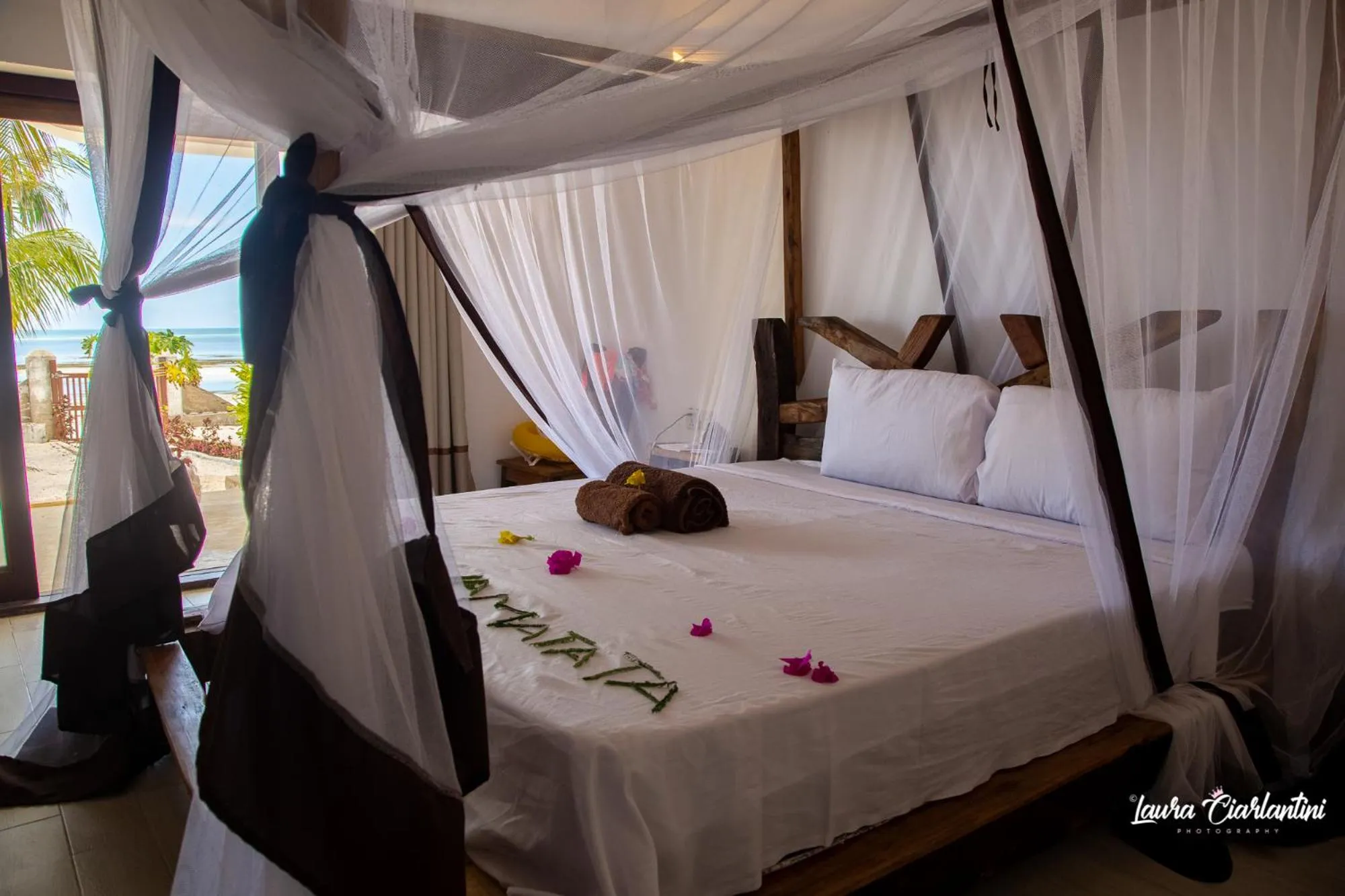 Bed in Uroa Zanzibar Vera Beach Hotel by Moonshine