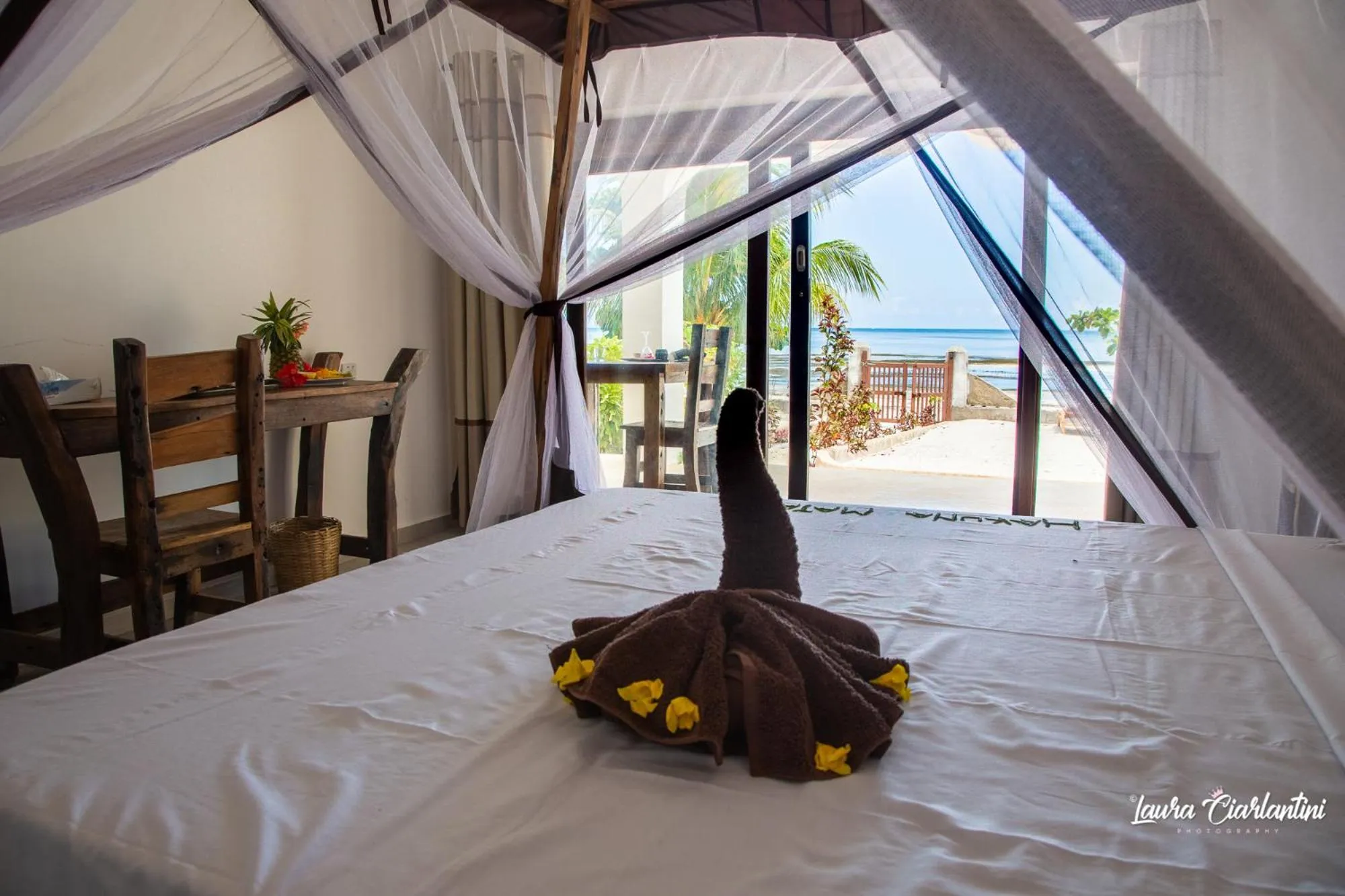 Bed in Uroa Zanzibar Vera Beach Hotel by Moonshine